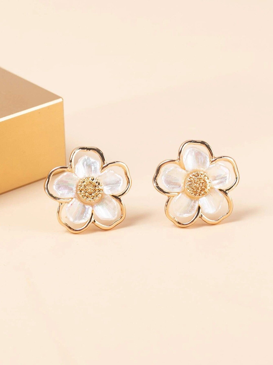 

Krelin Gold Plated Floral Stud Earrings