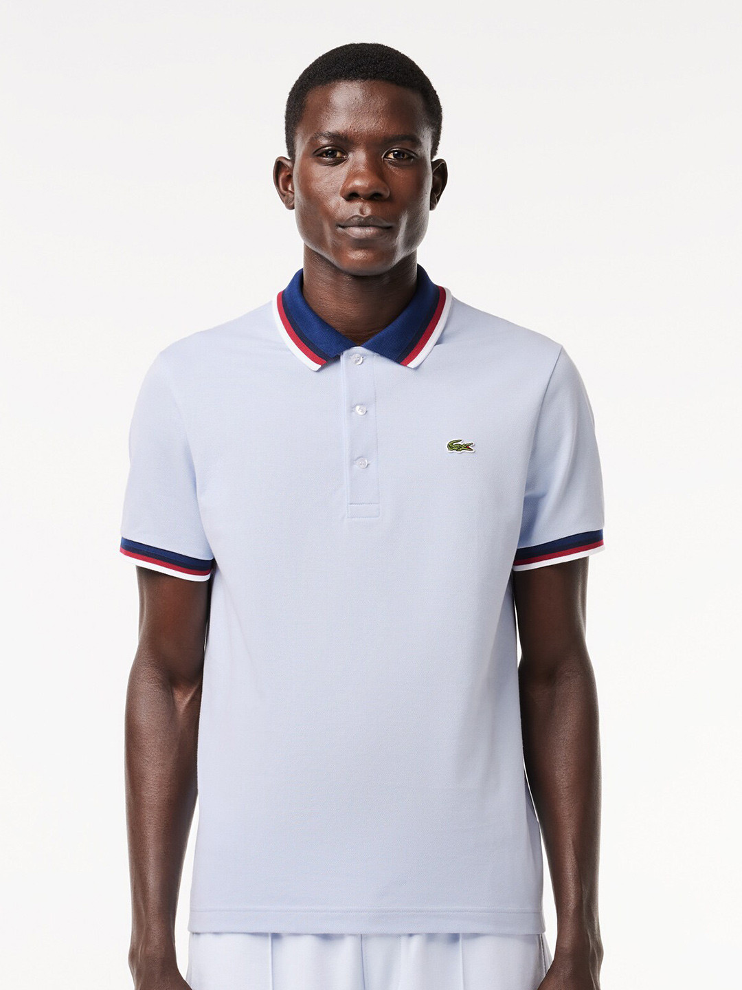 

Lacoste Polo Collar Cotton Applique T-shirt, Blue