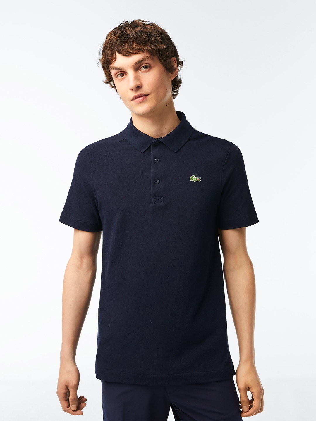 

Lacoste SPORT Golf Performance Polo Collar Cotton Pique T-shirt, Blue