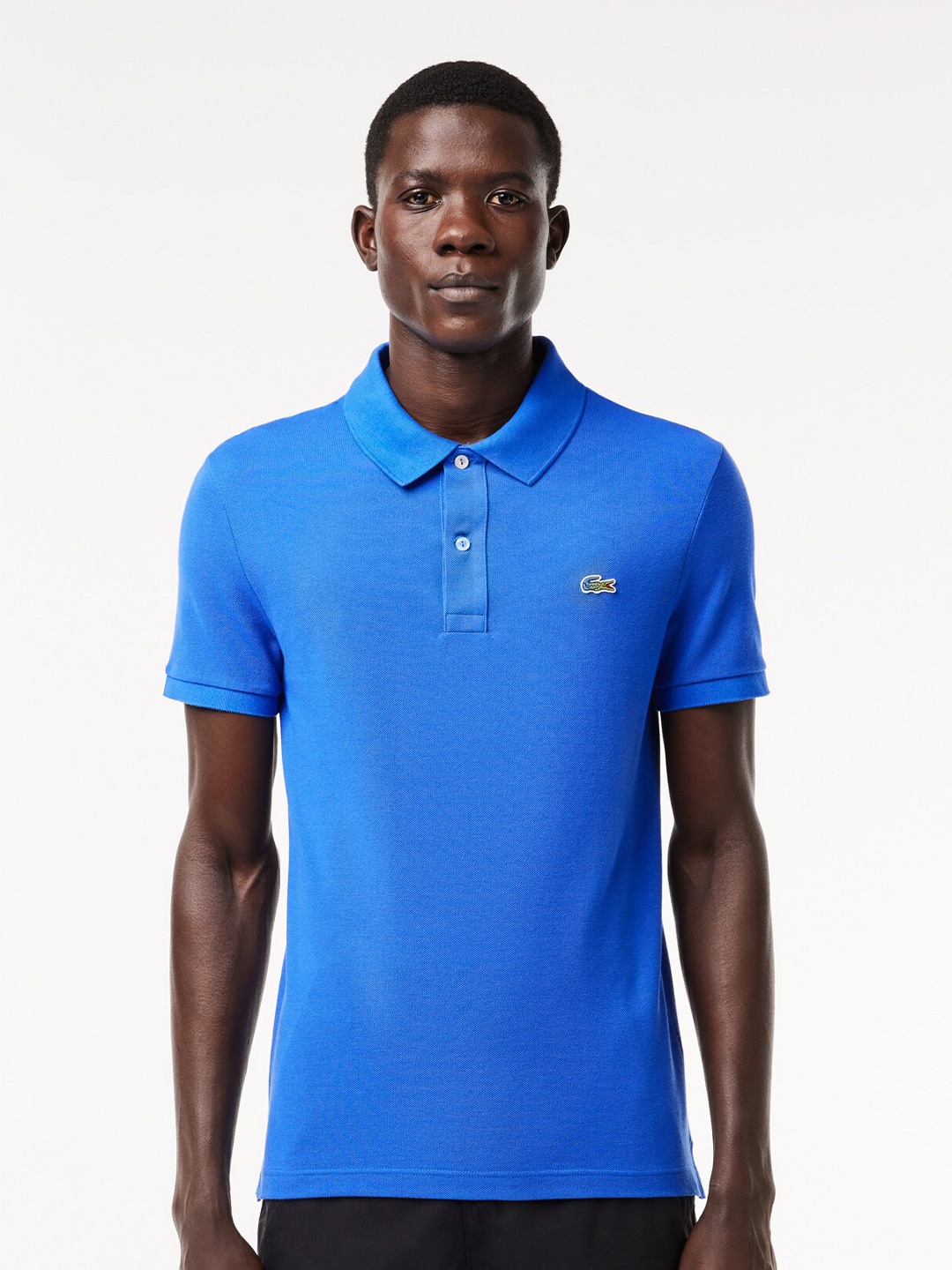 

Lacoste Original L.12.12 Polo Collar Applique Slim Fit Cotton T-shirt, Blue