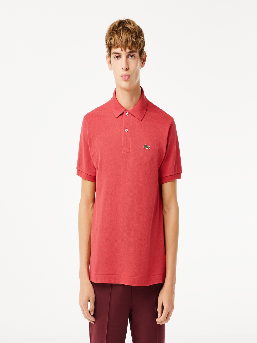 

Lacoste Polo Collar Short Sleeves Cotton Casual T-shirt, Pink