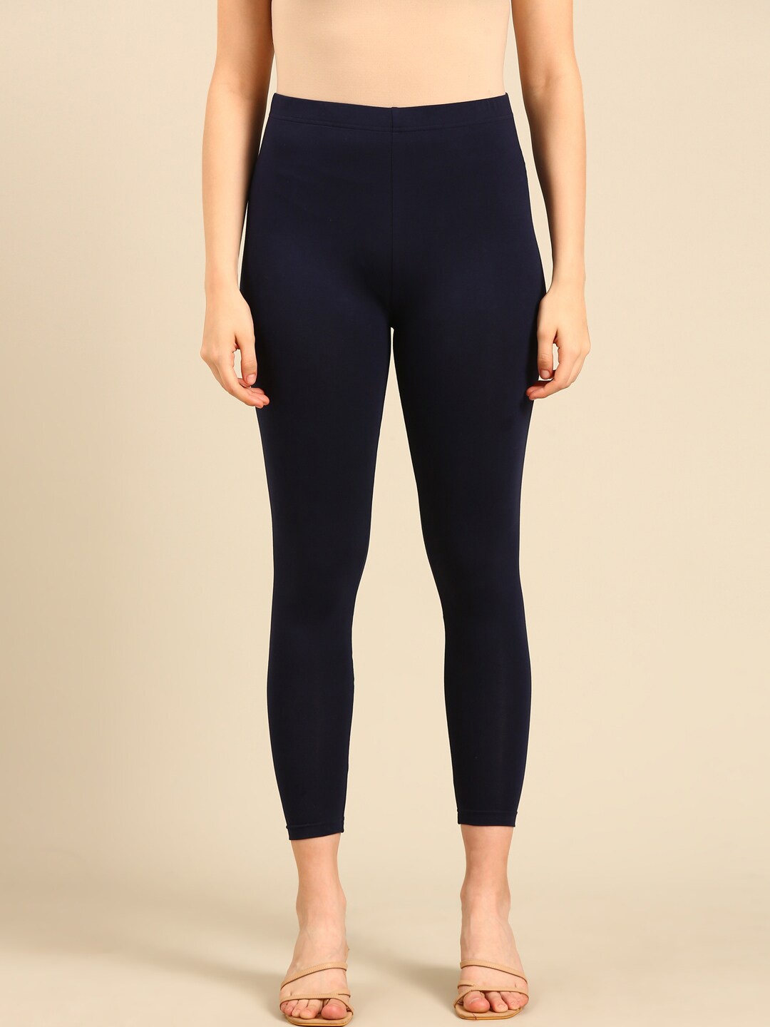 

Marcia Mid-Rise Ankle Length Leggings, Navy blue