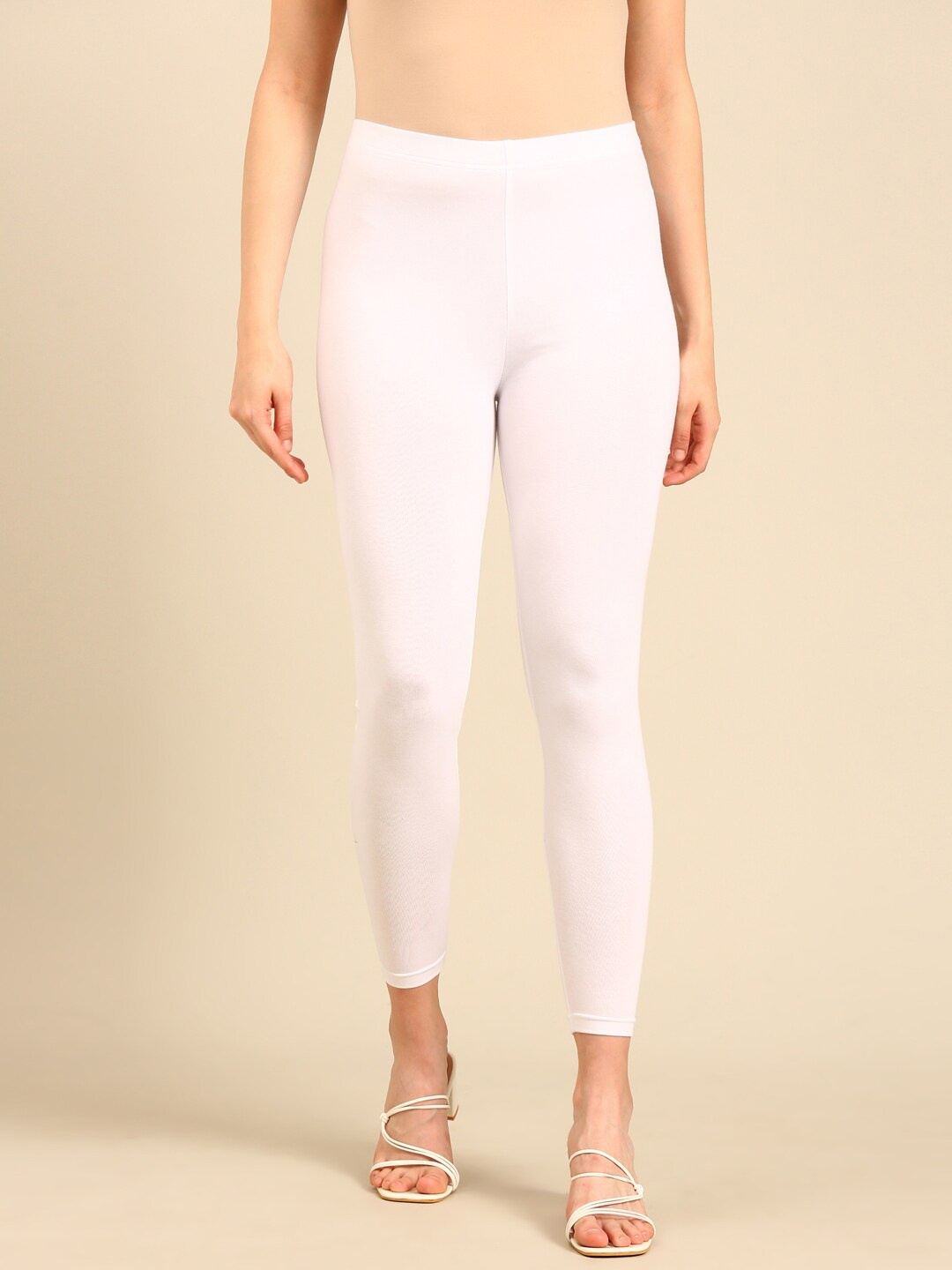 

Marcia Mid-Rise Ankle Length Leggings, White