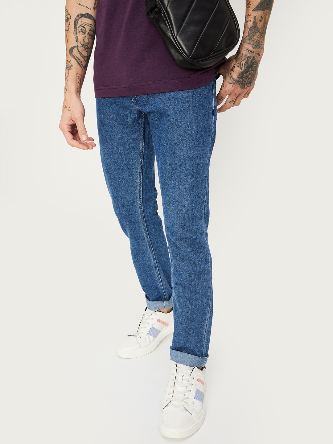 

max Men Clean Look Stretchable Jeans, Blue