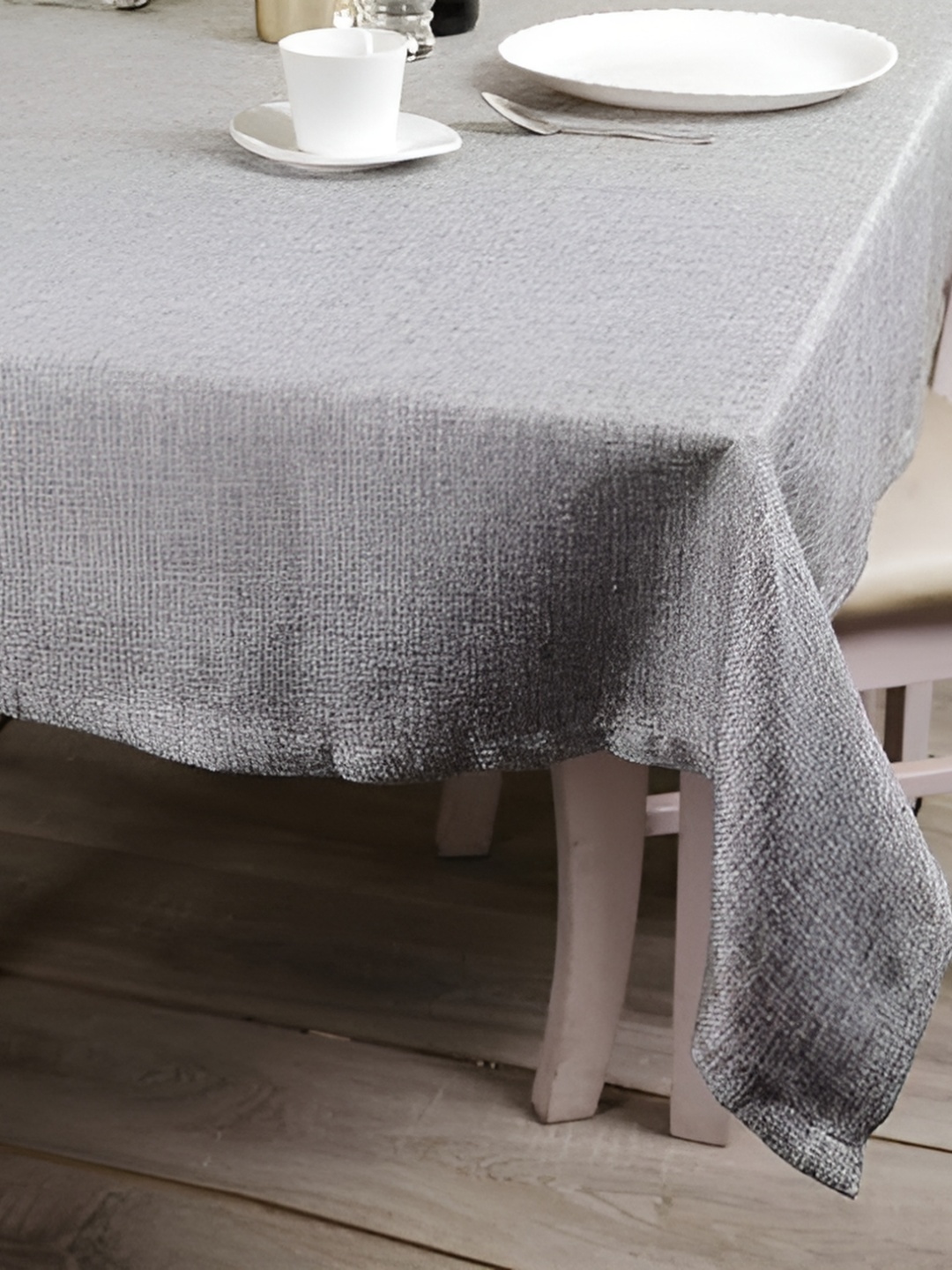 

Lushomes Grey Cotton 6 Seater Table Cover