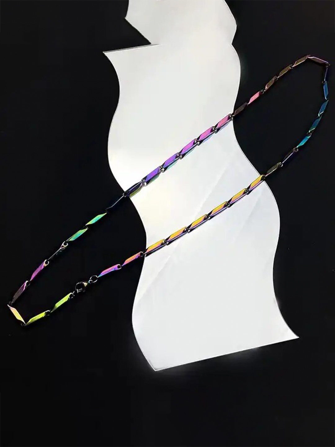 

MEENAZ Men Silver Plated Stainless Steel Chain