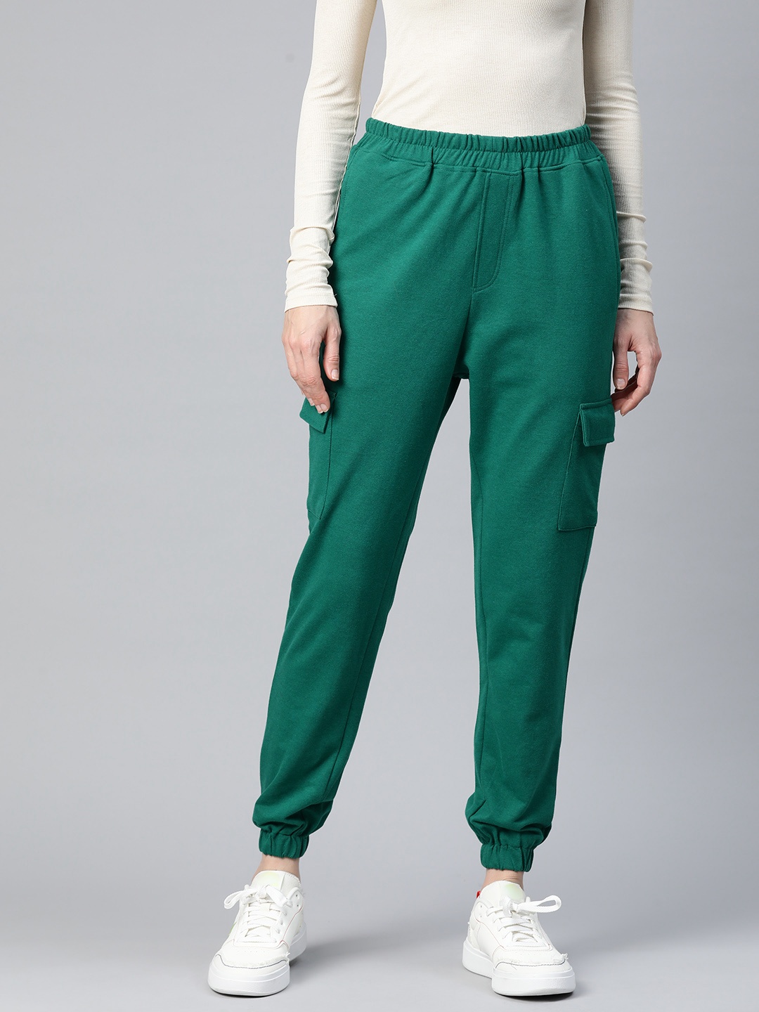 

Popnetic Women Solid Joggers, Green