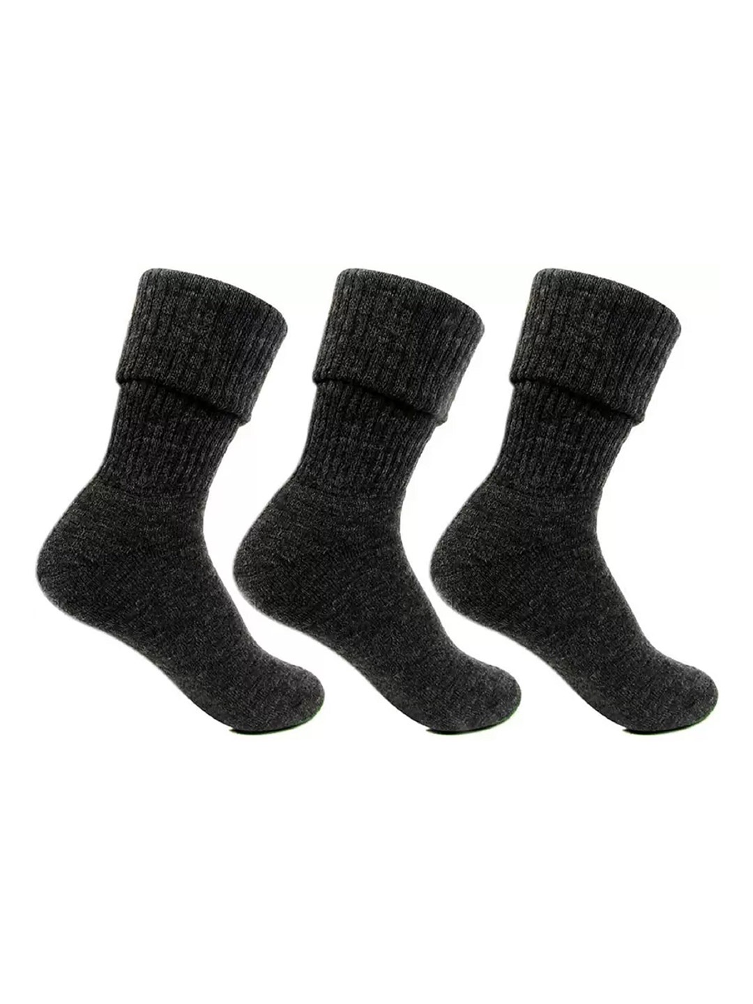 

BAESD Women Pack Of 3 Woollen Calf Length Socks, Black