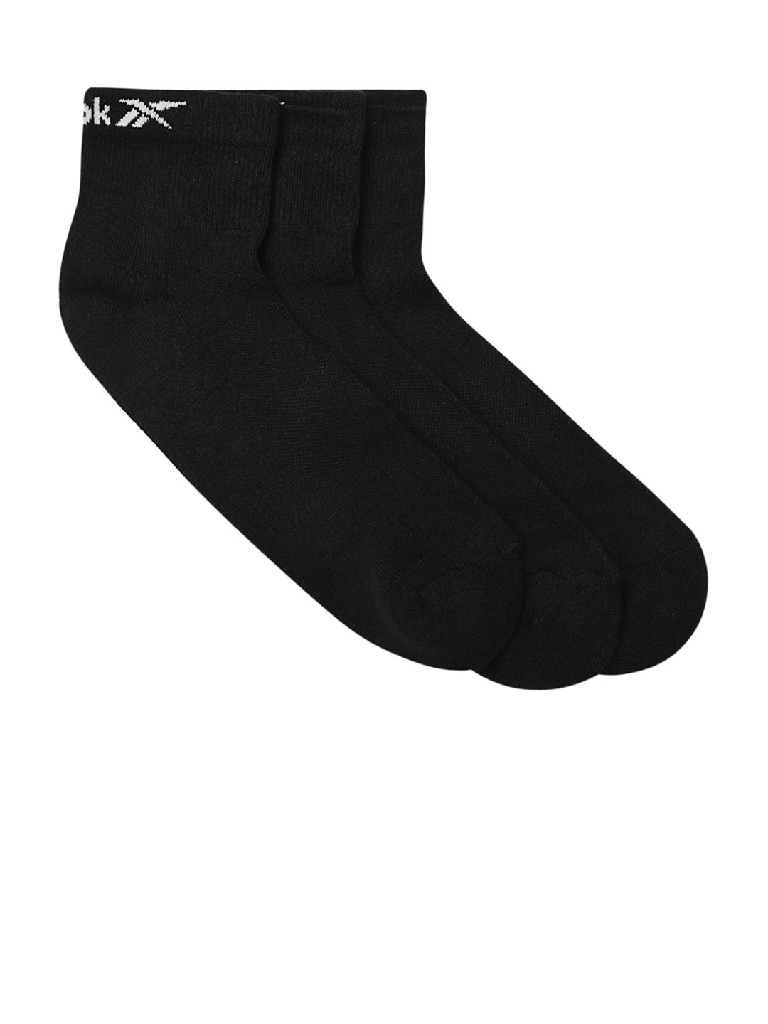 

Reebok Unsex Pack Of 3 Solid Core Ankle-Length Socks, Black