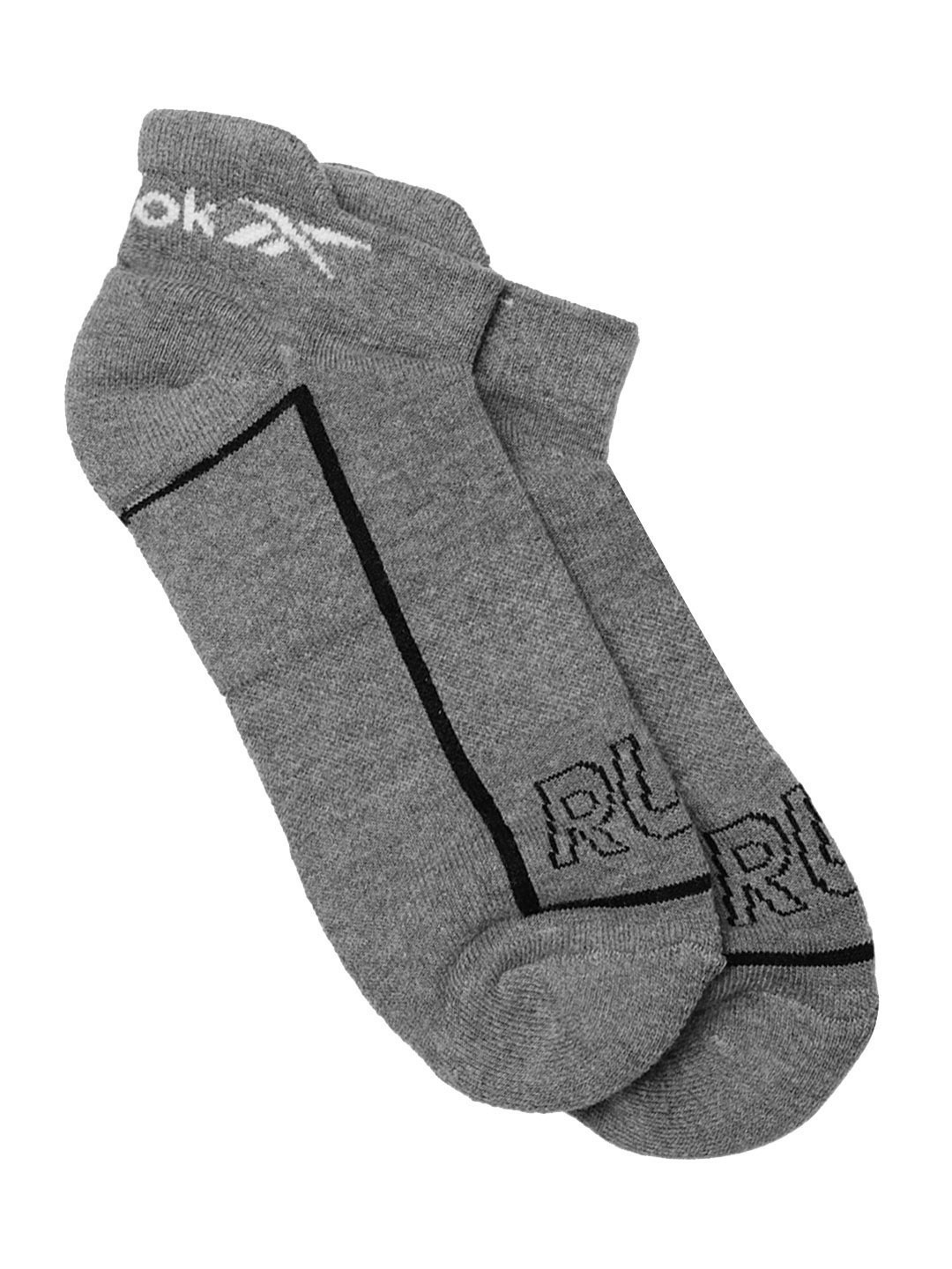 

Reebok Unisex Brand Logo Patterned Rbk Run Lowcut Ankle Length Socks, Grey