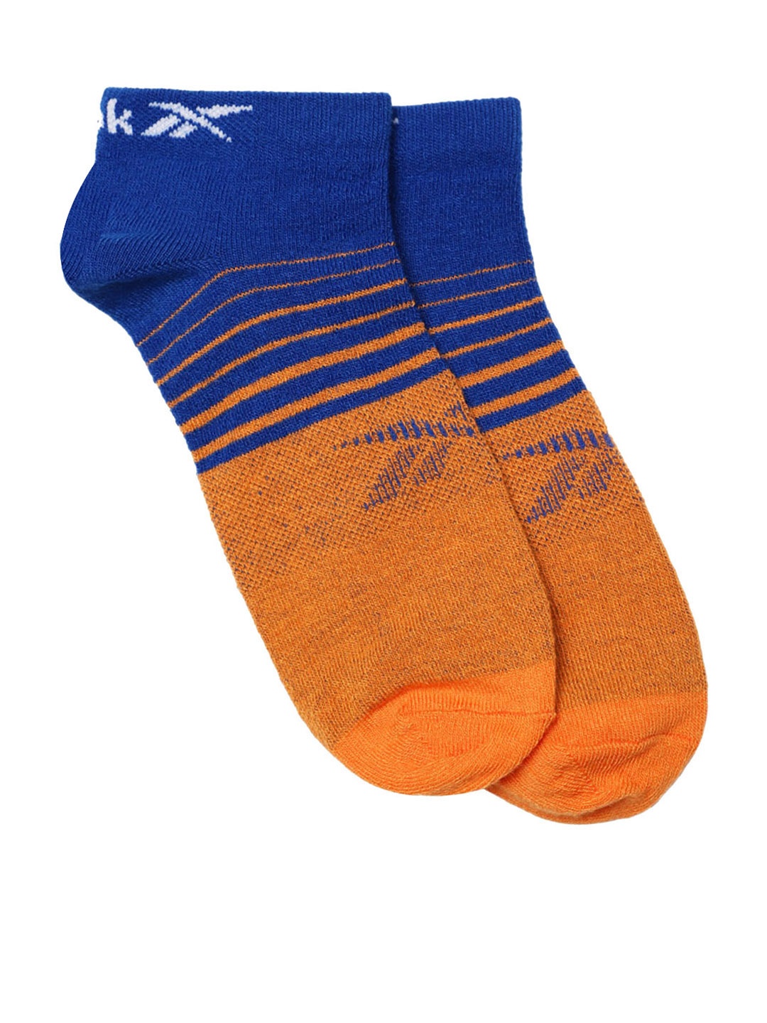 

Reebok Unisex Striped Quick Dry Run Ankle Length Socks, Blue