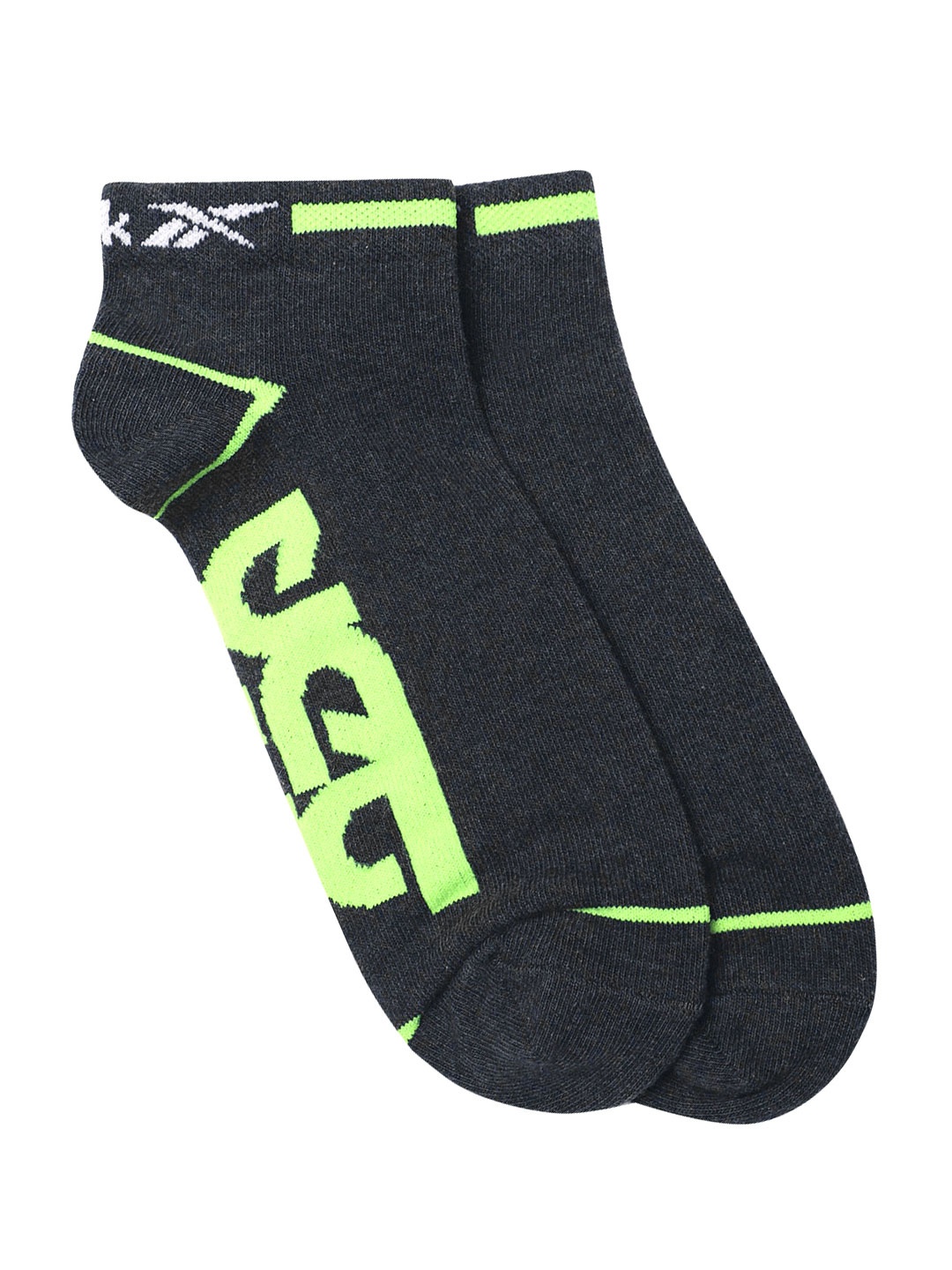 

Reebok Unisex Brand Logo Patterned LS Lowcut Ankle Length Socks, Black