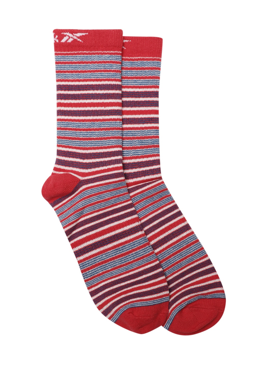 

Reebok Unisex Striped Above Ankle Affair Crew Socks, Red