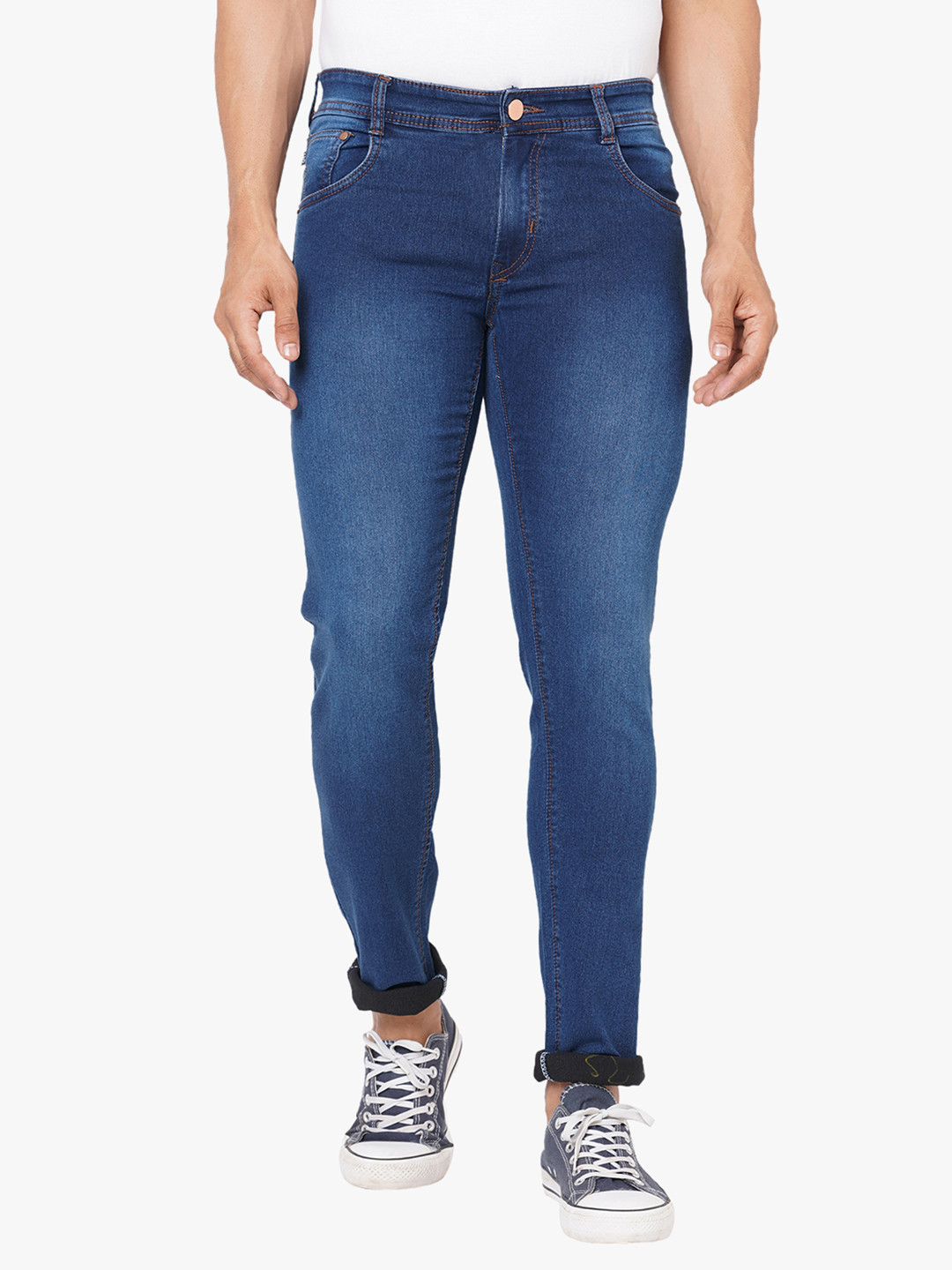 

TAPA Men Blue Skinny Fit Heavy Fade Clean Look Stretchable Jeans