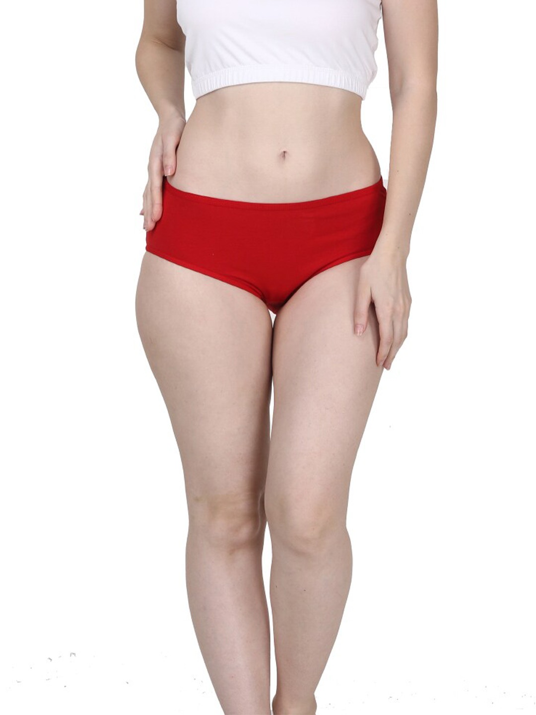 

GOCHIKKO Women Pack Of 2 Anti Bacterial Cotton Hipster Briefs, Red