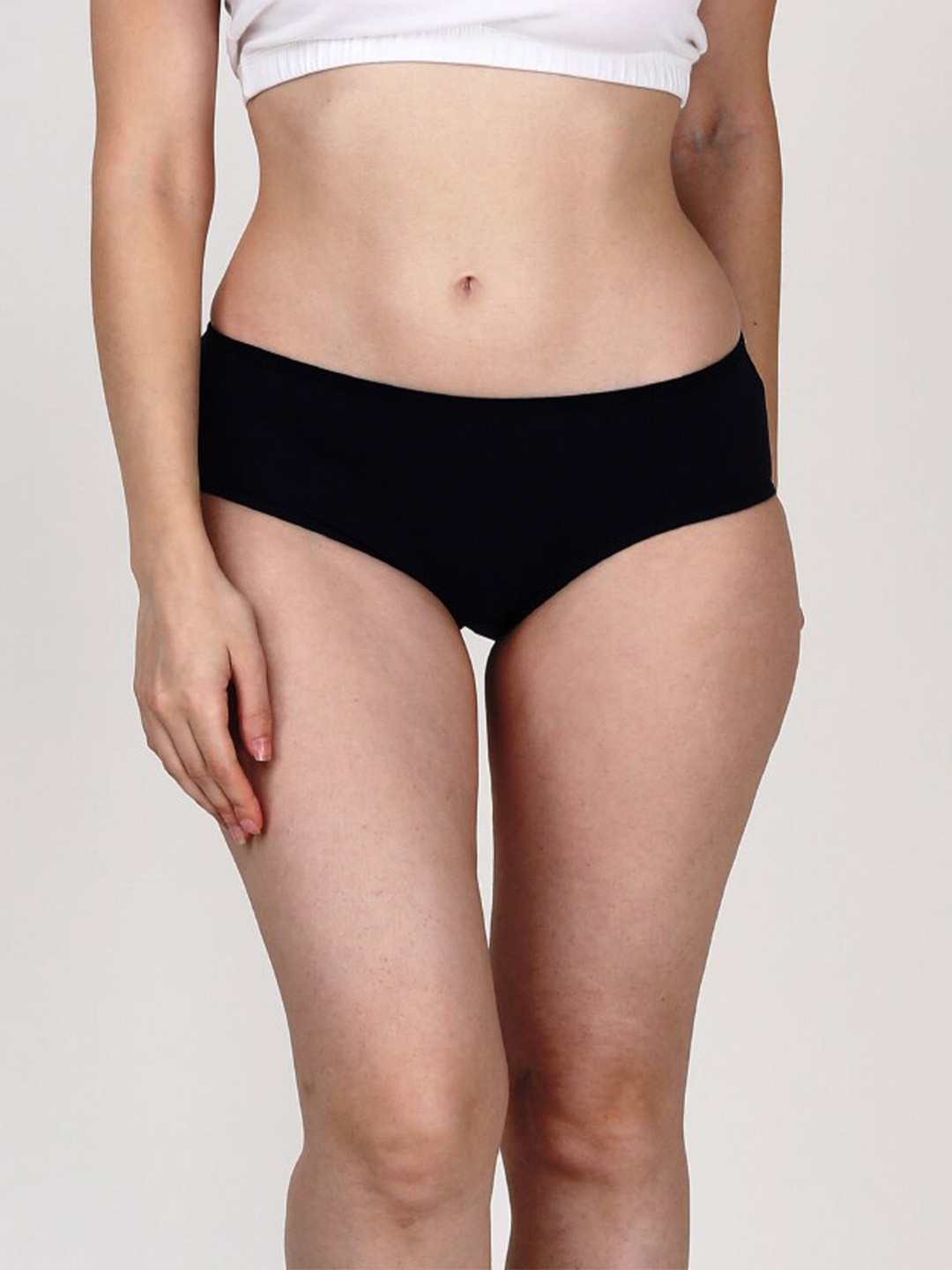 

GOCHIKKO Women Pack Of 2 Anti Bacterial Cotton Hipster Briefs, Black