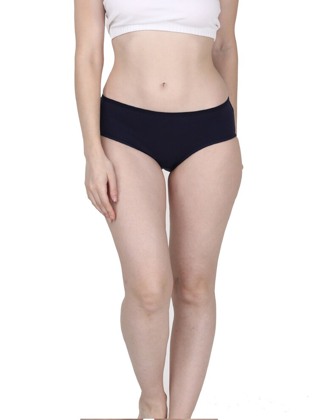 

GOCHIKKO Pack Of 2 Anti Bacterial Cotton Hipster Briefs, Navy blue