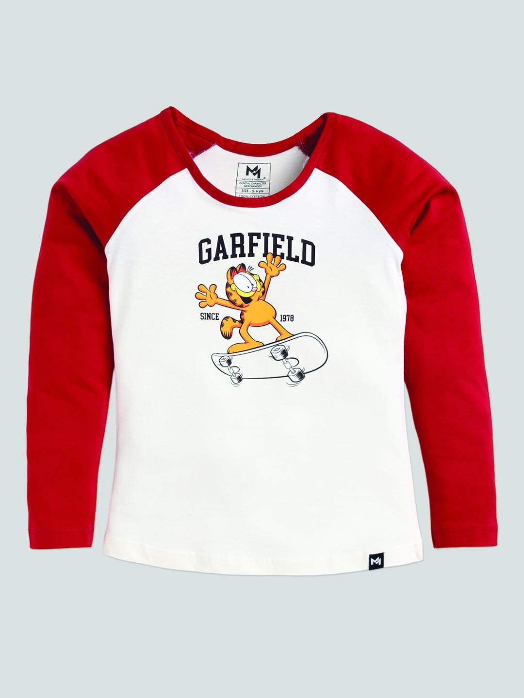 

Minute Mirth Garfield Printed Cotton Top, Maroon