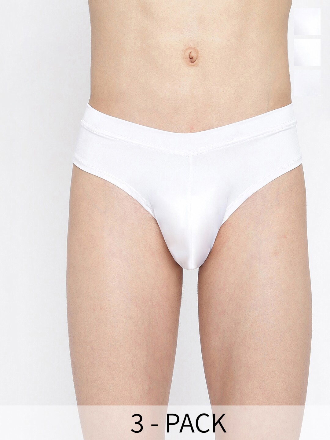 

La Intimo Men Pack Of 3 Mid-Rise Anti-Microbial Basic Briefs LISS030C, White