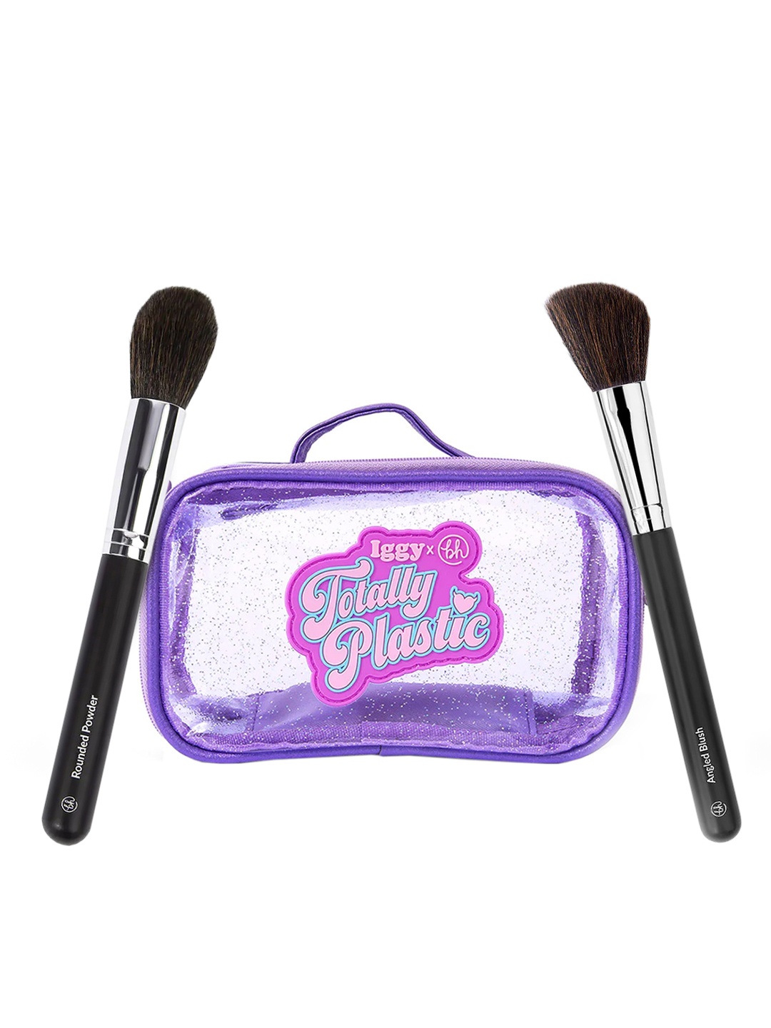 

BH COSMETICS Charms Makeup Brushes Bestseller Duo With Cosmetic Pouch, Black