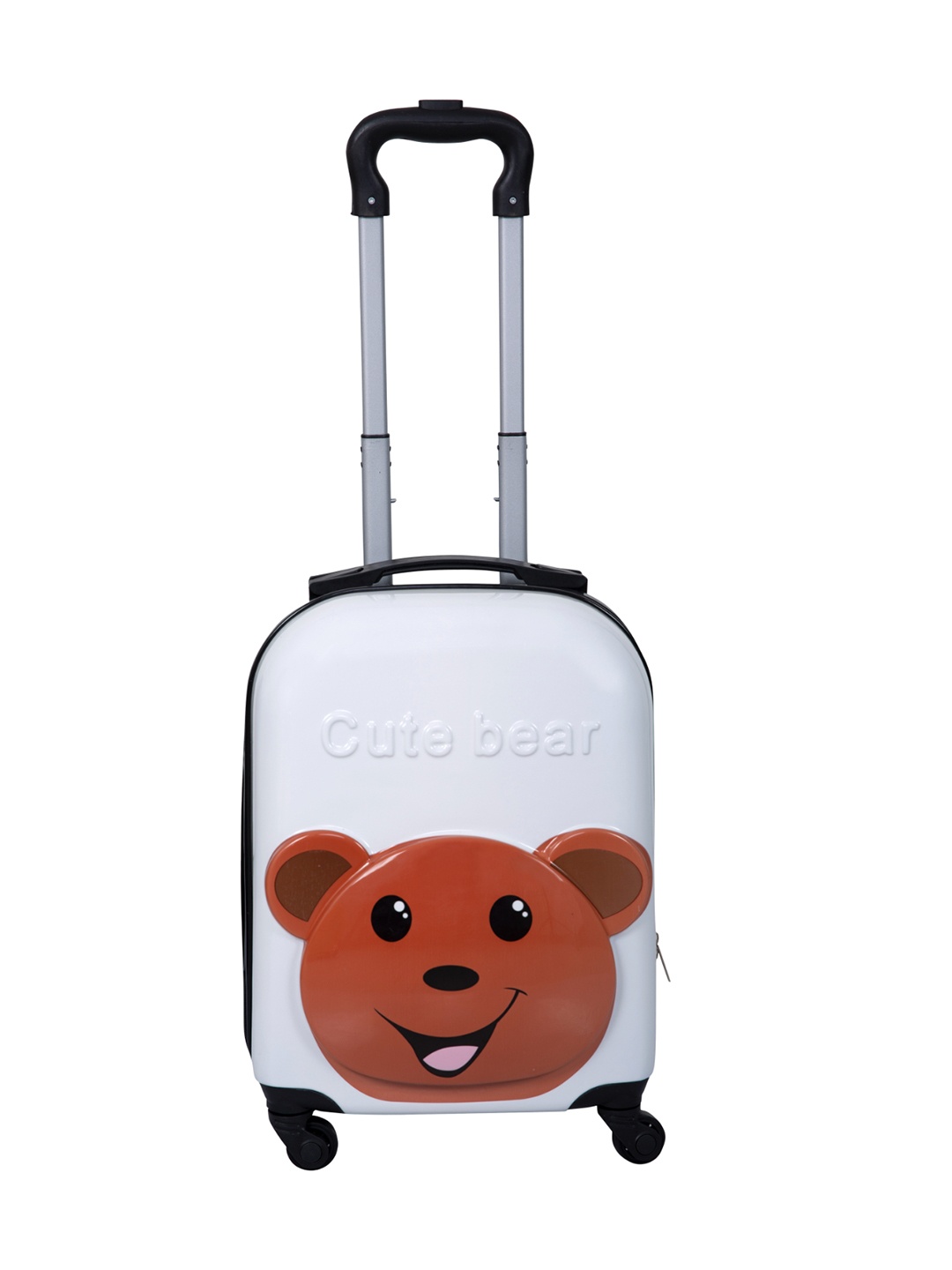 

Polo Class Zoo Kids Printed Hard Sided Cabin Trolly Bag-28.0L, White