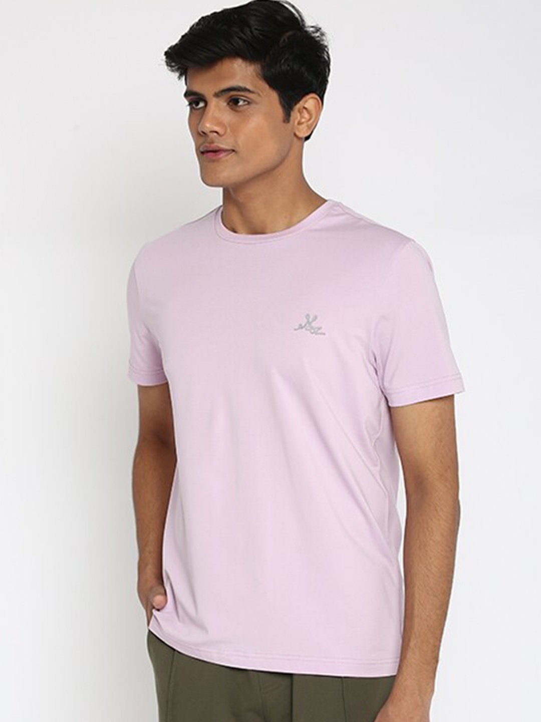 

Muvazo Round Neck Short Sleeves Cotton T-shirt, Lavender