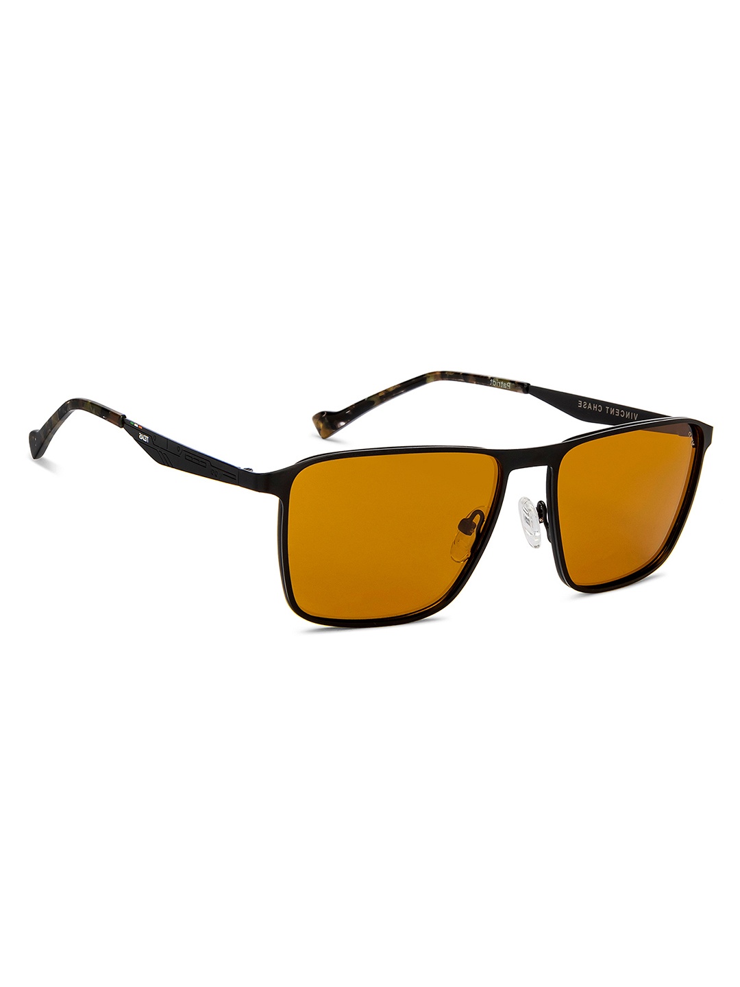 

Vincent Chase by Lenskart Unisex Rectangle Sunglasses with Polarised and UV Protected Lens 215785, Yellow