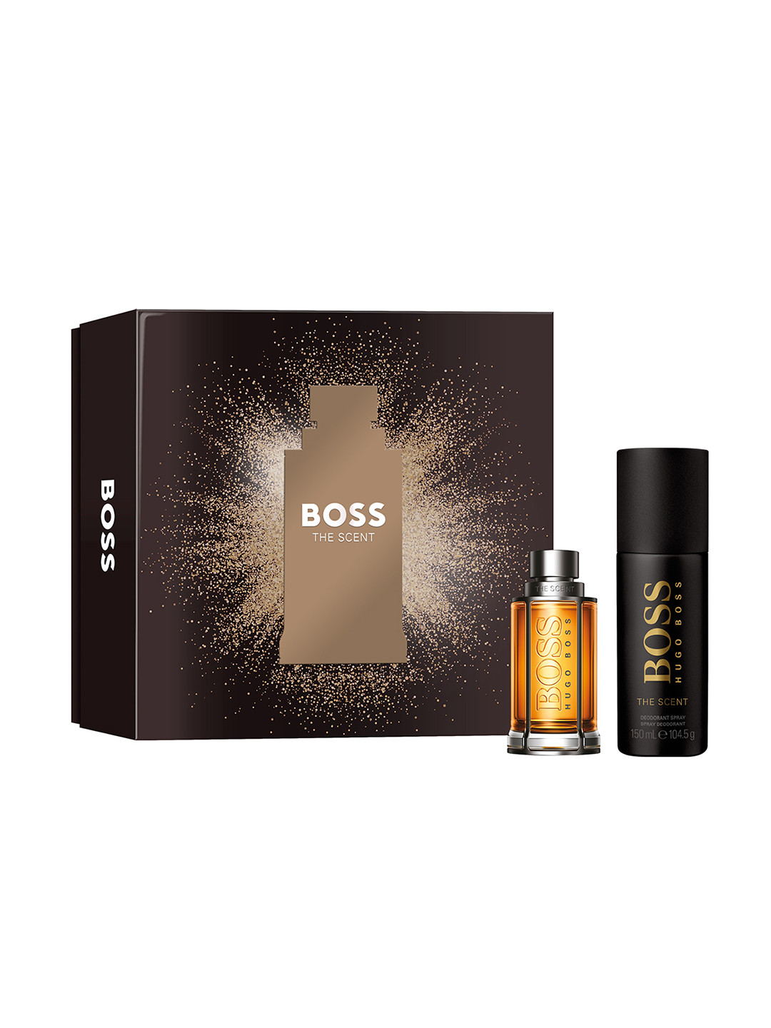 

BOSS Men Hugo The Scent Eau De Toilette 50ml With Deodorant Spray 104.5g, Brown