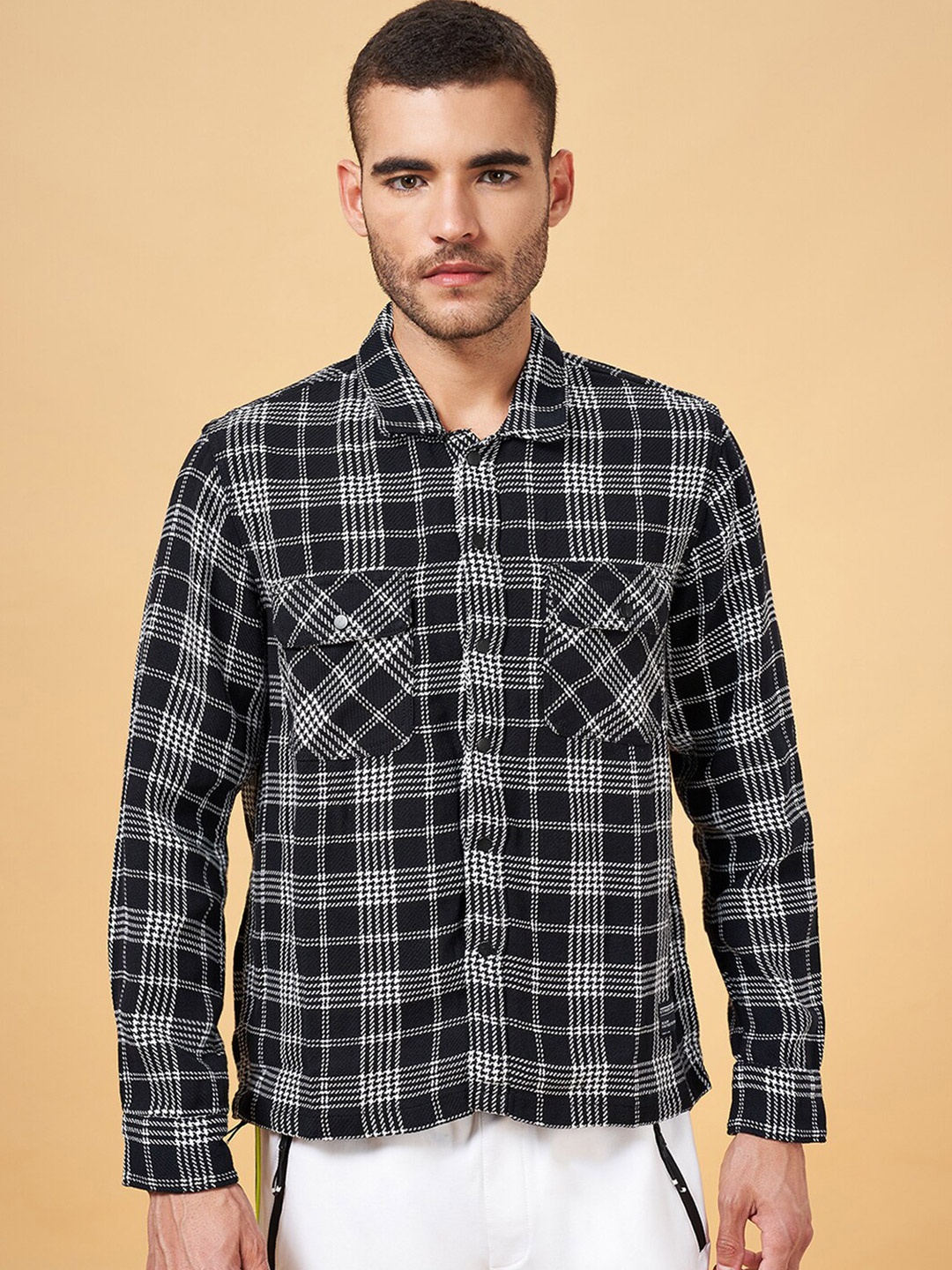 

Street 808 by Pantaloons Tartan Checked Casual Shirt, Black