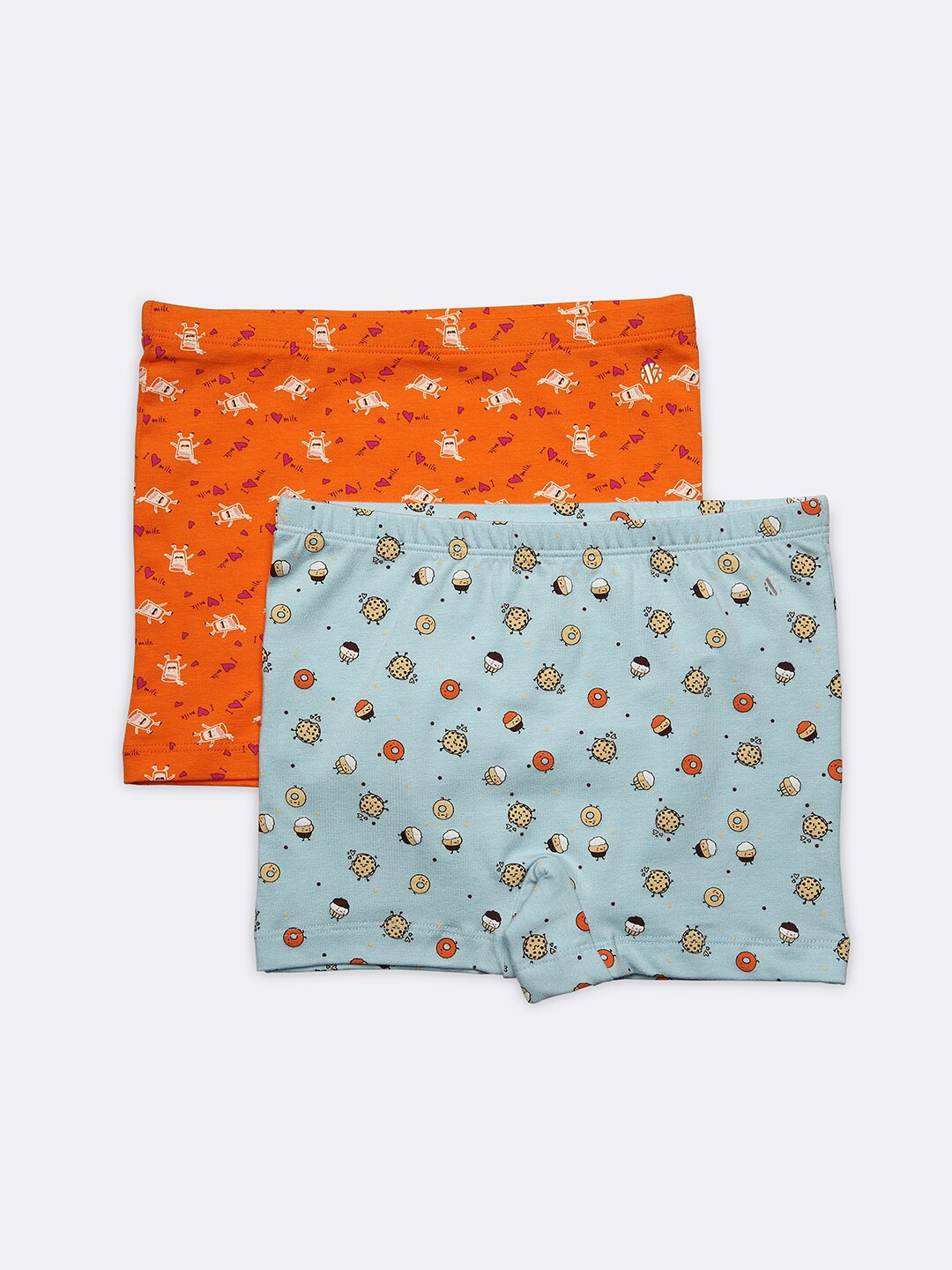

Van Heusen Girls Pack Of 2 Conversational Printed Assorted Cotton Boyshorts Briefs