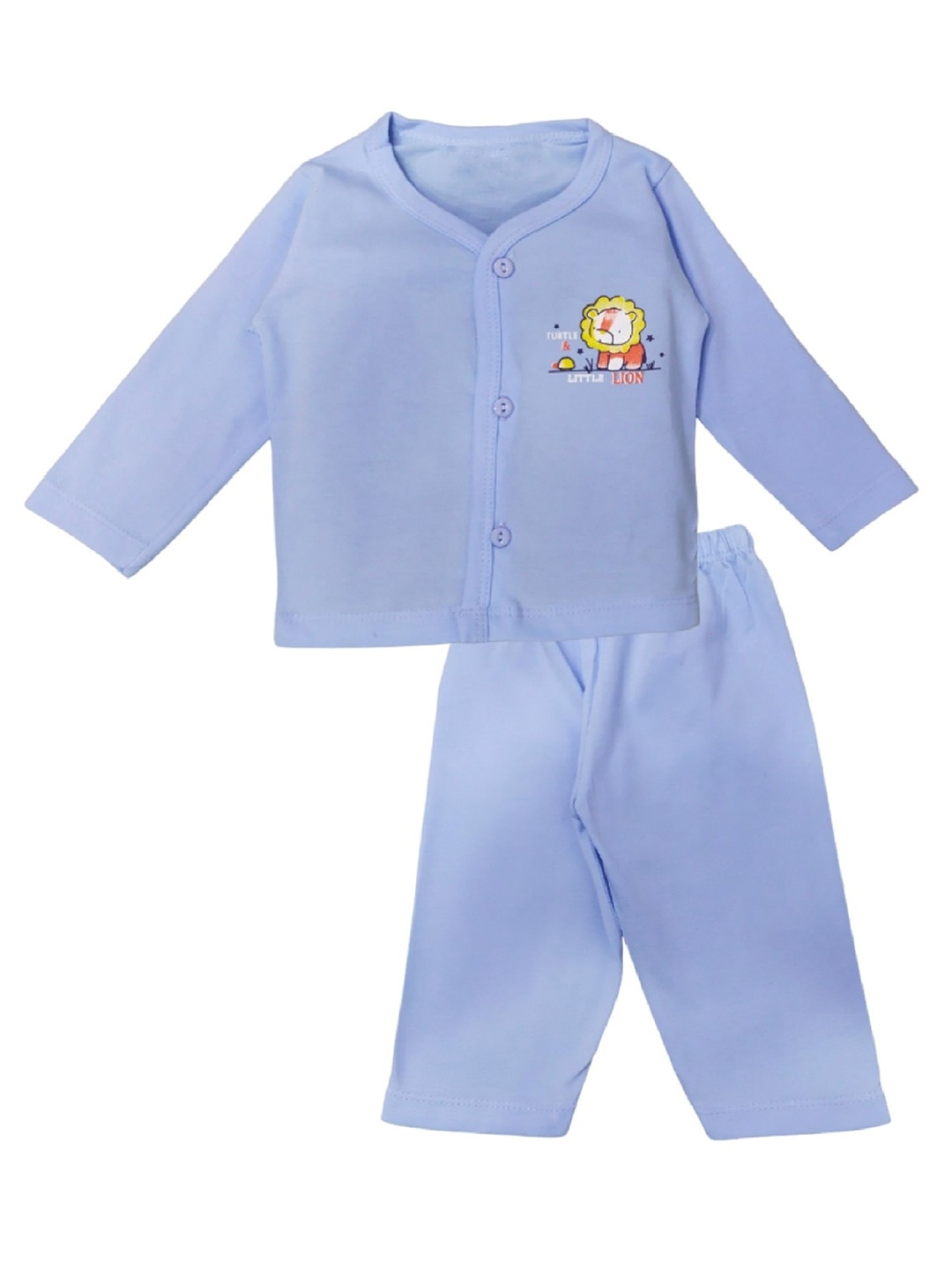 

BAESD Kids Round Neck Top with Pyjamas, Blue