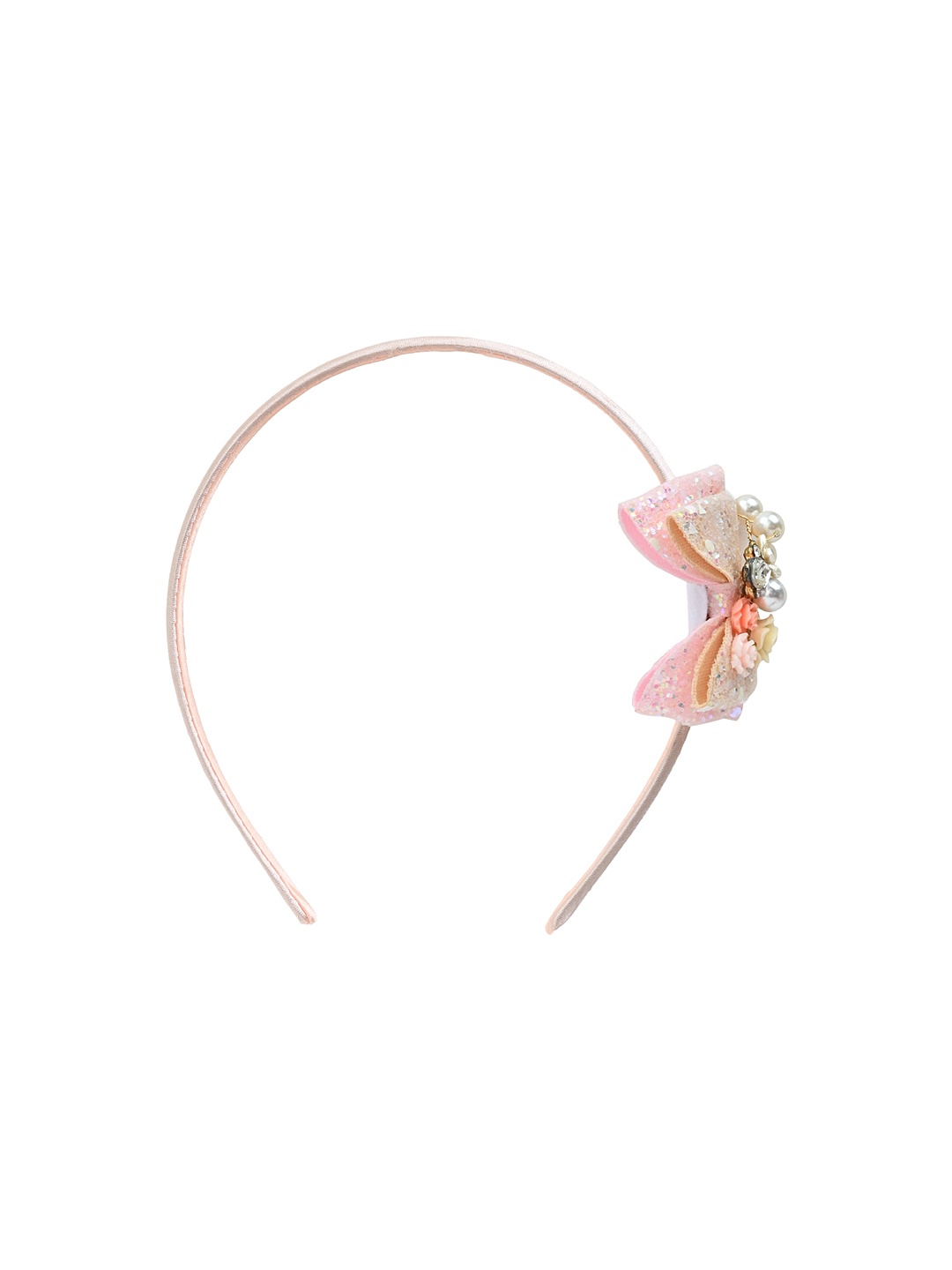 

Asthetika Kids Girls Embellished Hairband, Peach