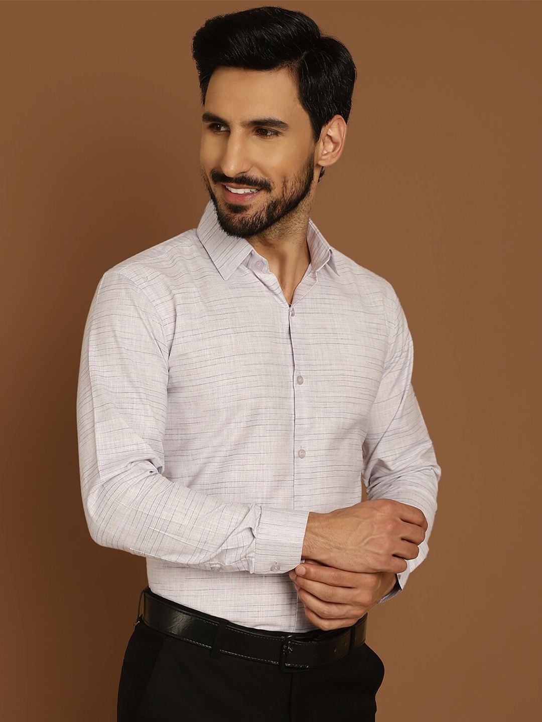 

Indian Needle Classic Regular Fit Long Sleeves Cotton Formal Shirt, Off white