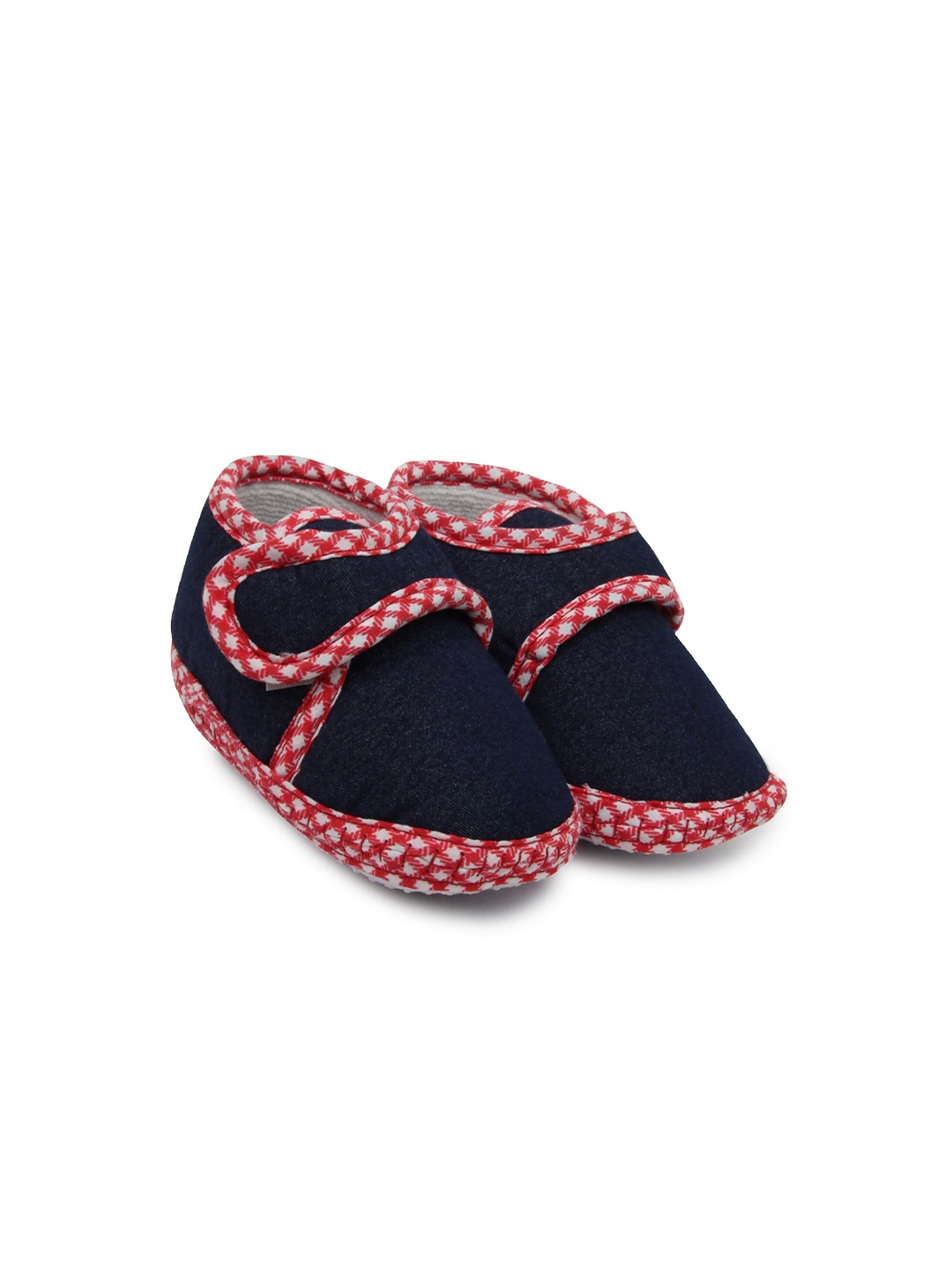 

BAESD Infants Striped Cotton Booties, Navy blue