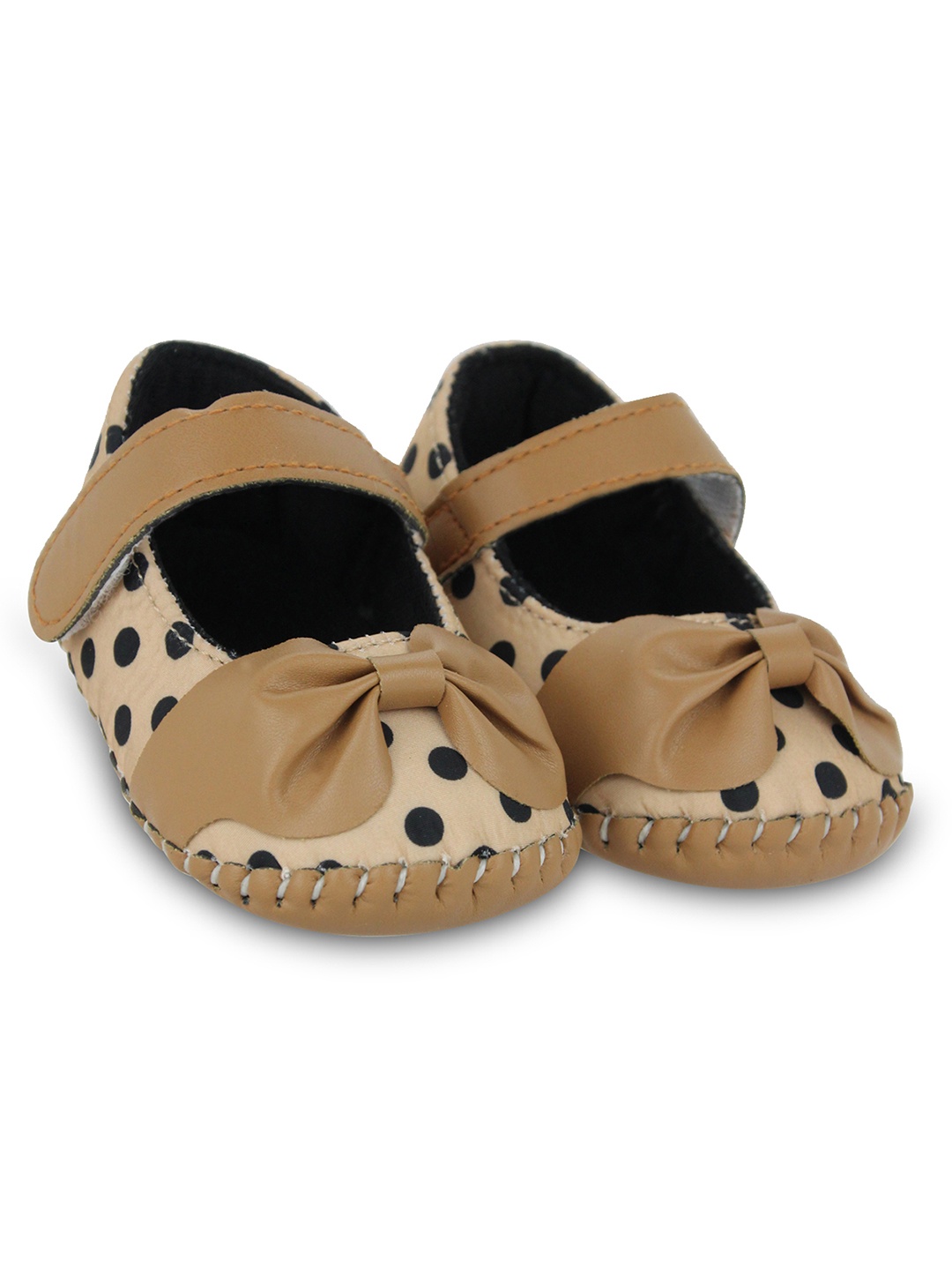 

BAESD Infant Girls Polka Dot Printed Booties, Brown