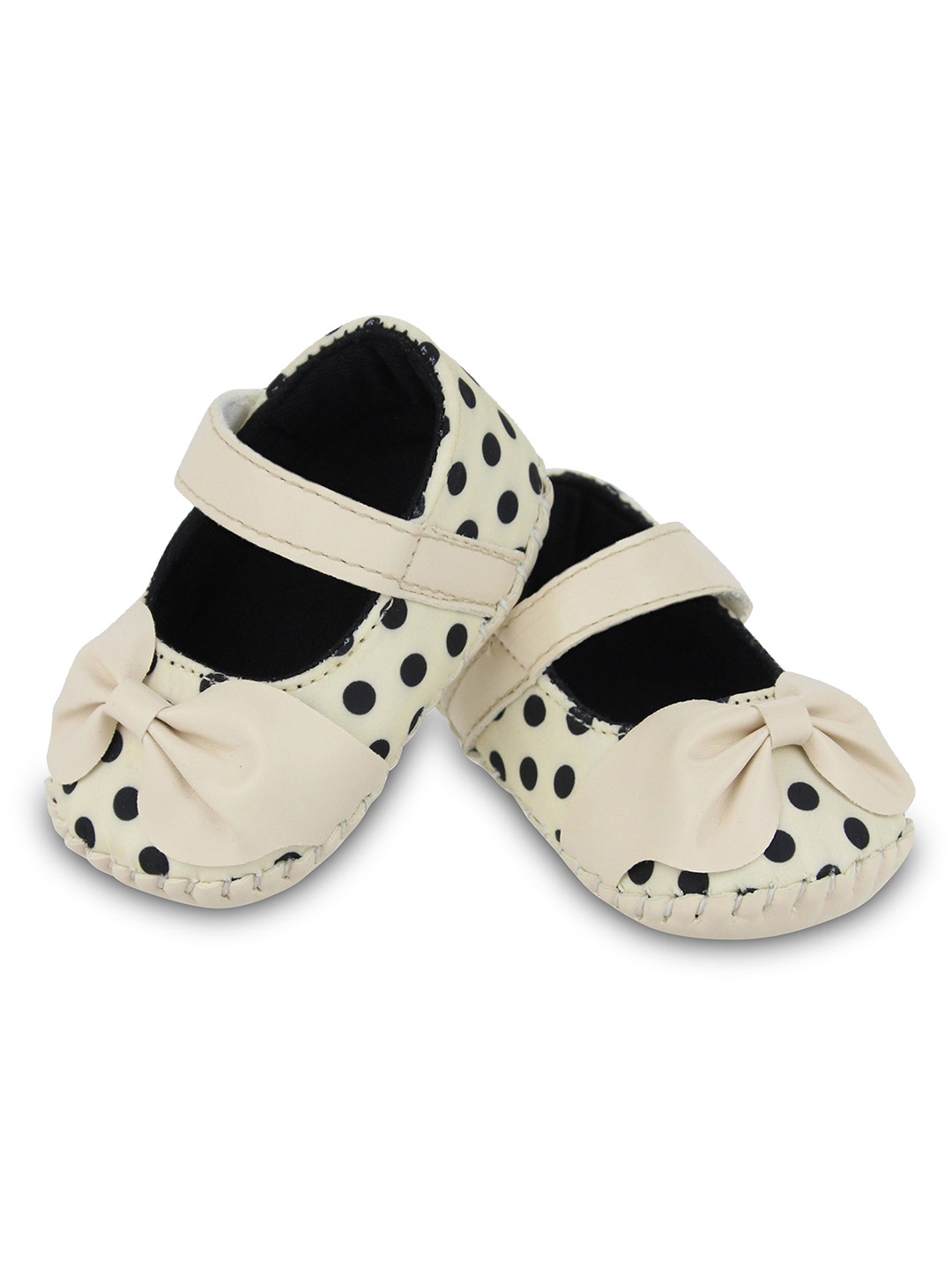 

BAESD Infant Girls Polka Dot Printed Booties, Beige