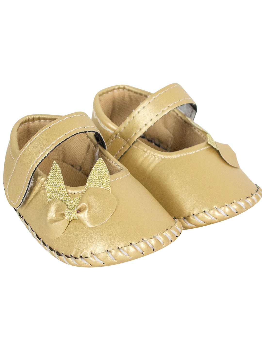 

BAESD Infant Bow Detail Booties, Gold