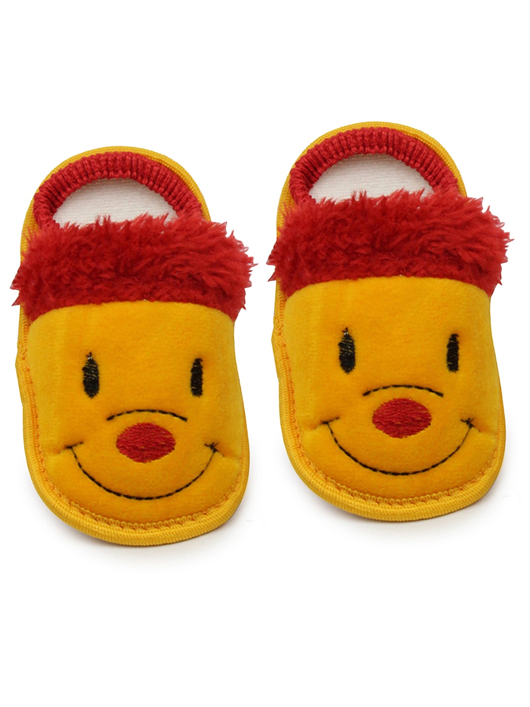 

BAESD Infants Pooh Face Detailed Anti-Slip Cotton Booties, Yellow