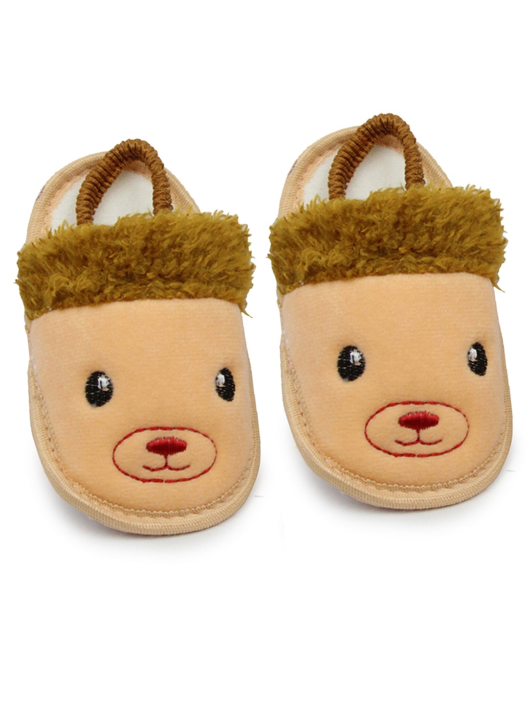 

BAESD Infant Printed Cotton Flip Flop Cum Booties, Brown