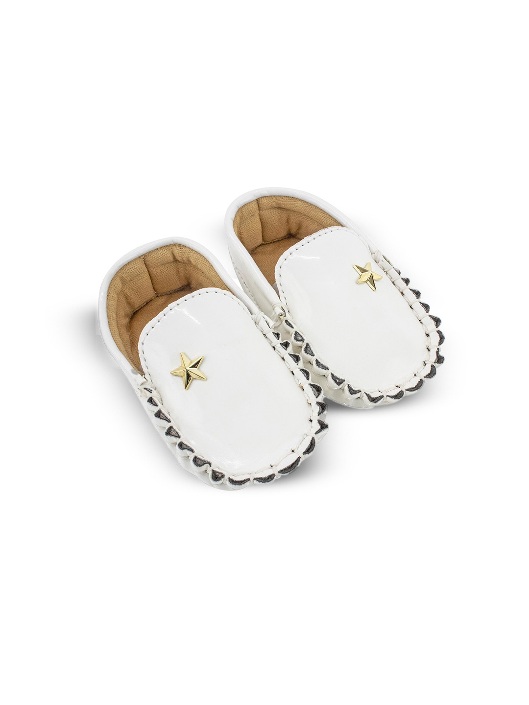 

BAESD Infant Boys Embellished Loafers Booties, White