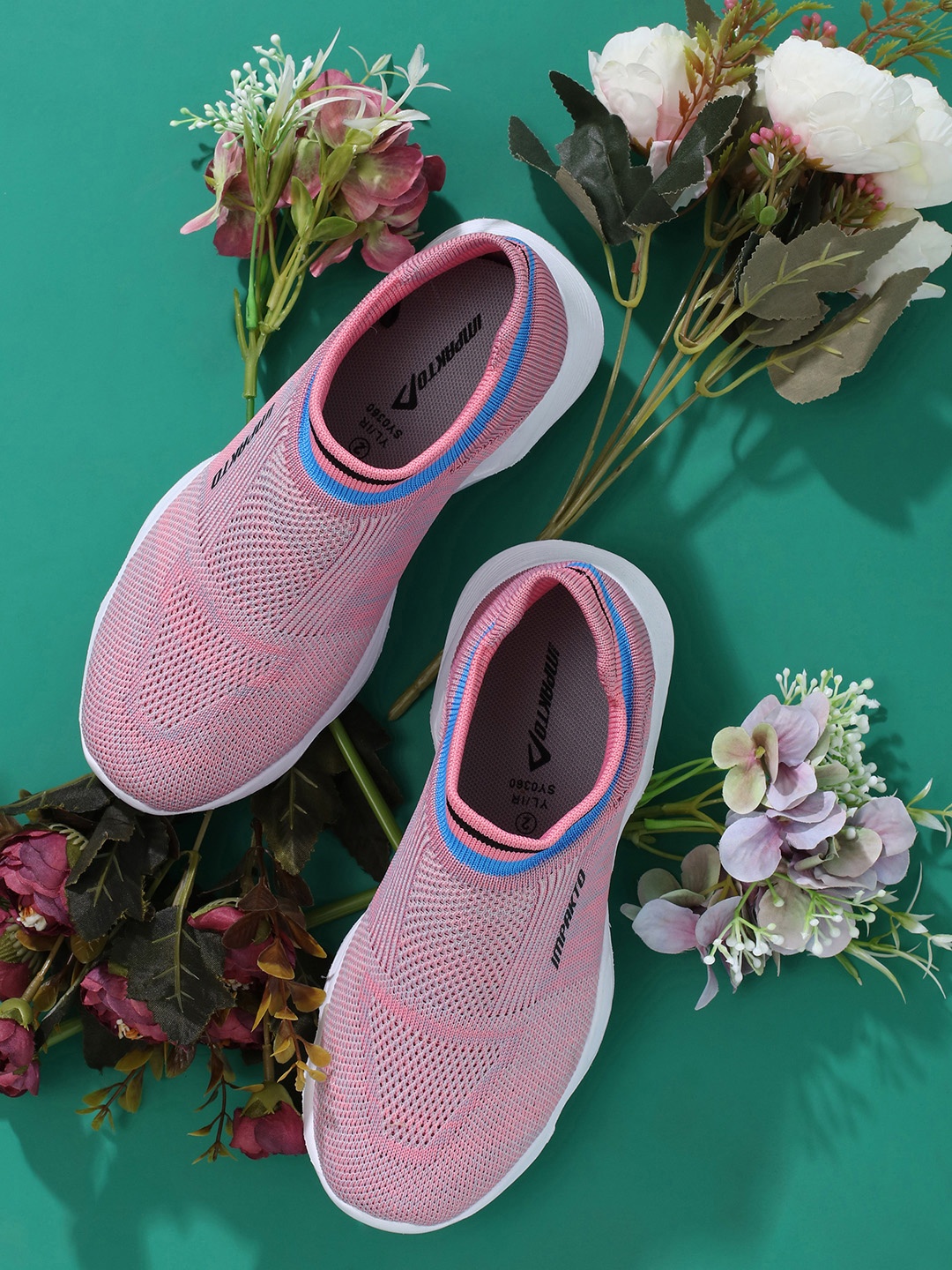 

IMPAKTO Kids Textured Walking Shoes, Pink