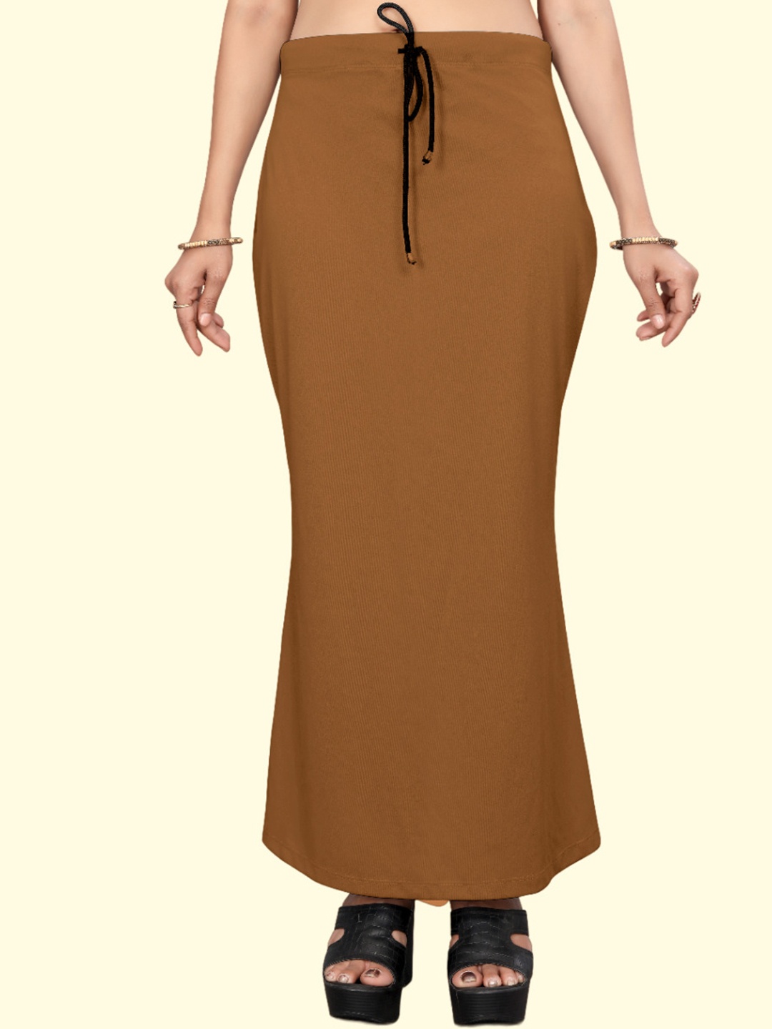 

Civamee Stretchable Saree Shapewear, Camel brown
