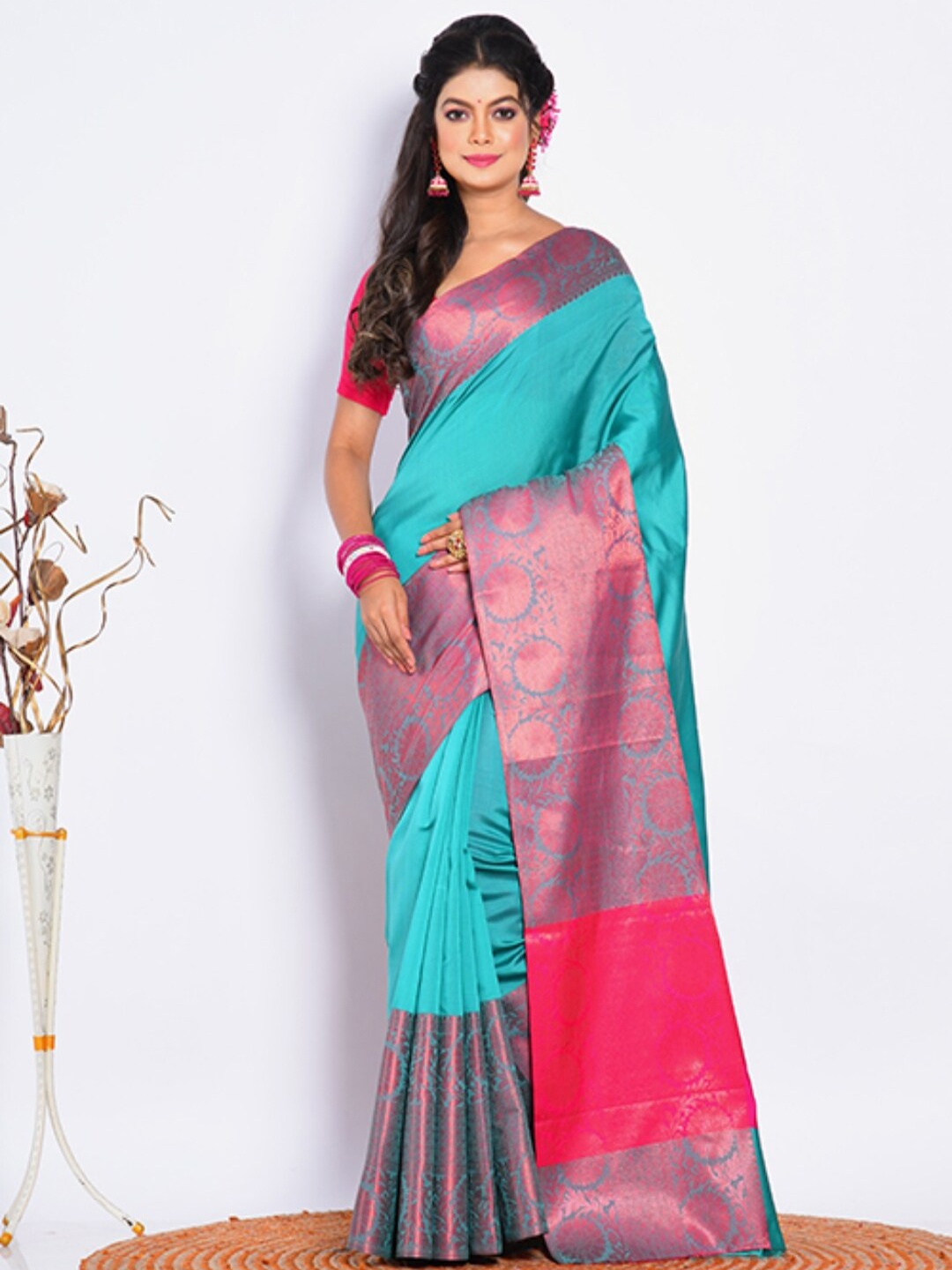 

Morchari Zari Banarasi Saree, Green