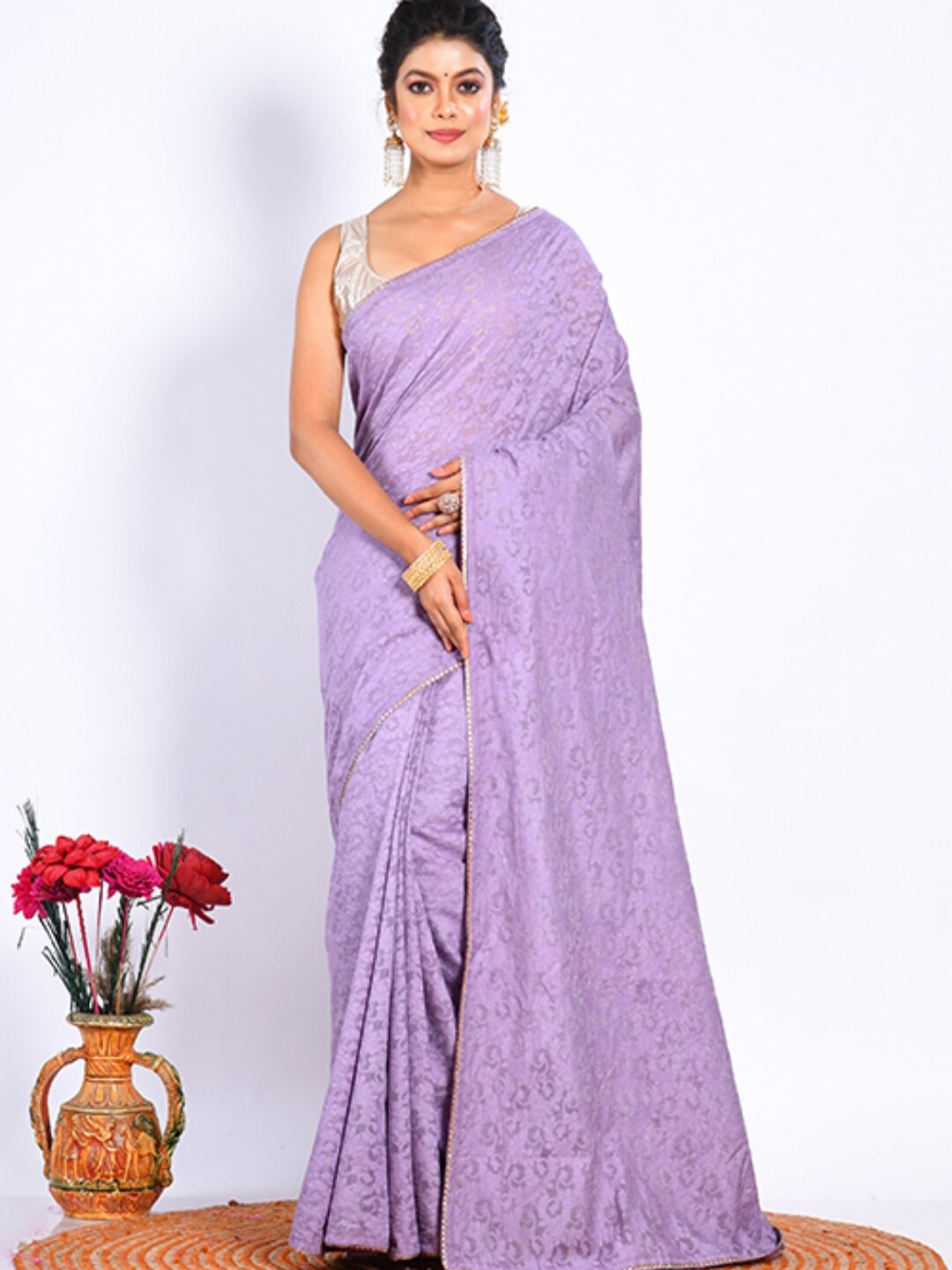 

Morchari Woven Design Banarasi Saree, Purple