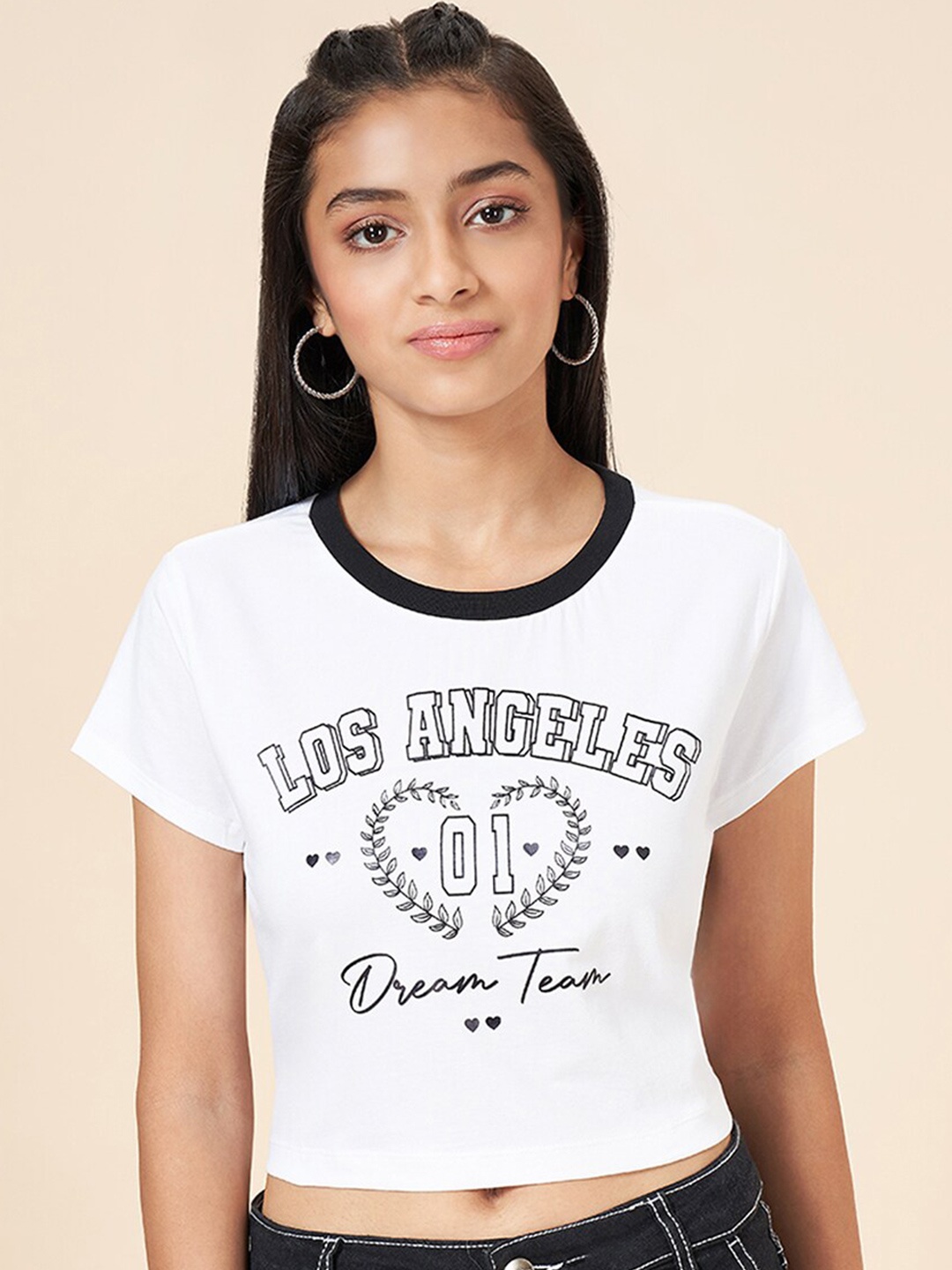 

Coolsters by Pantaloons Girls Typography Printed Crop T-shirt, White