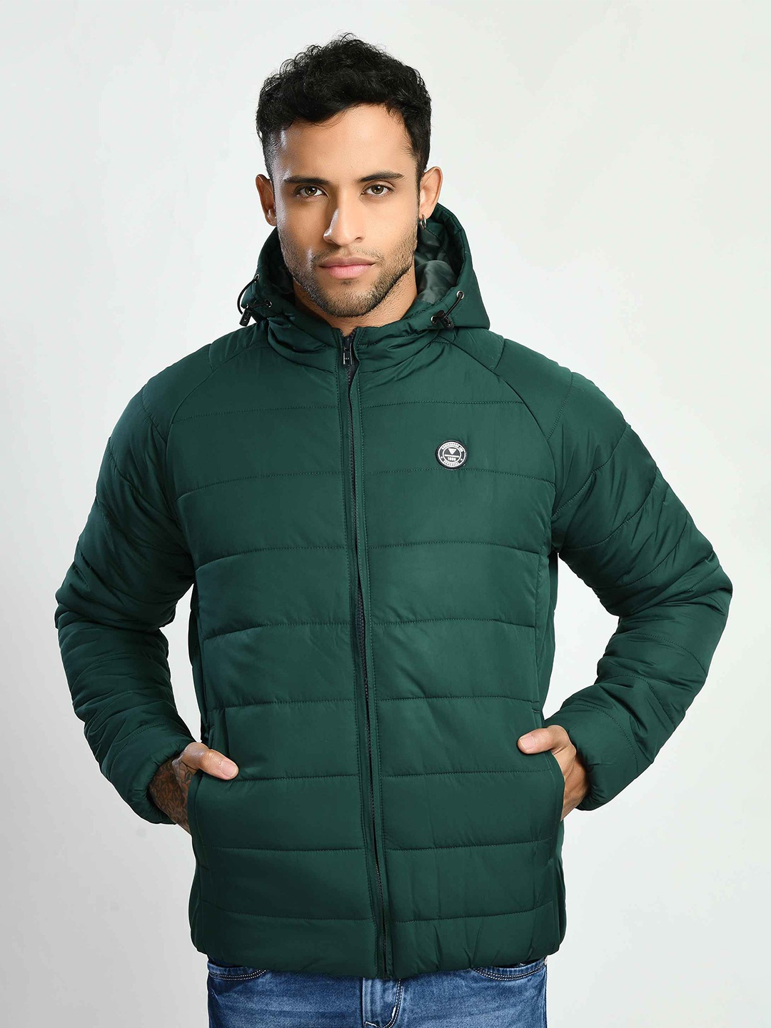 

SQUIREHOOD Hooded Puffer Jacket, Green