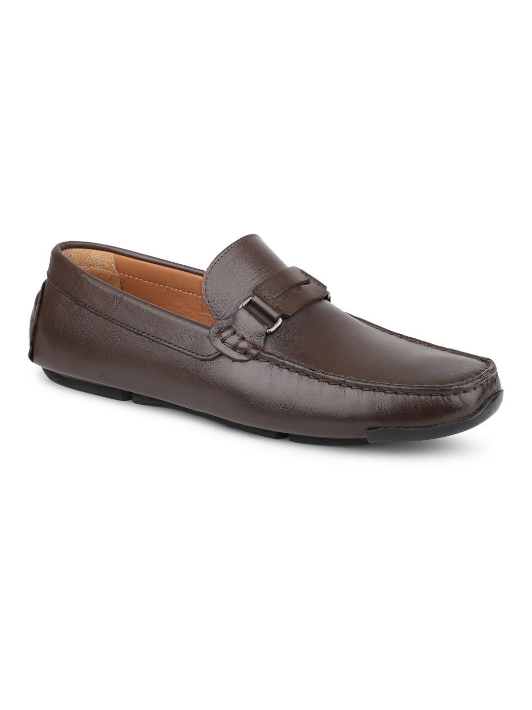 

ATESBER by Inc.5 Men Leather Driving Shoes, Brown