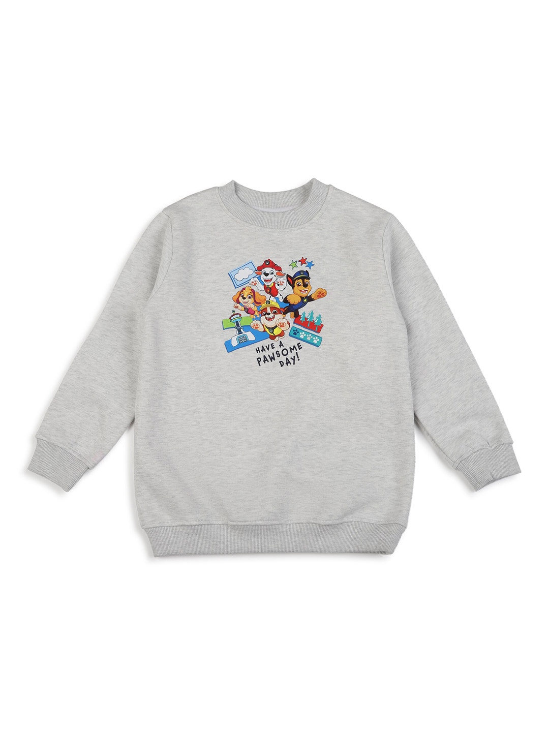 

shopbloom Infant Kids Paw Patrol Printed Cotton Pullover, Grey melange