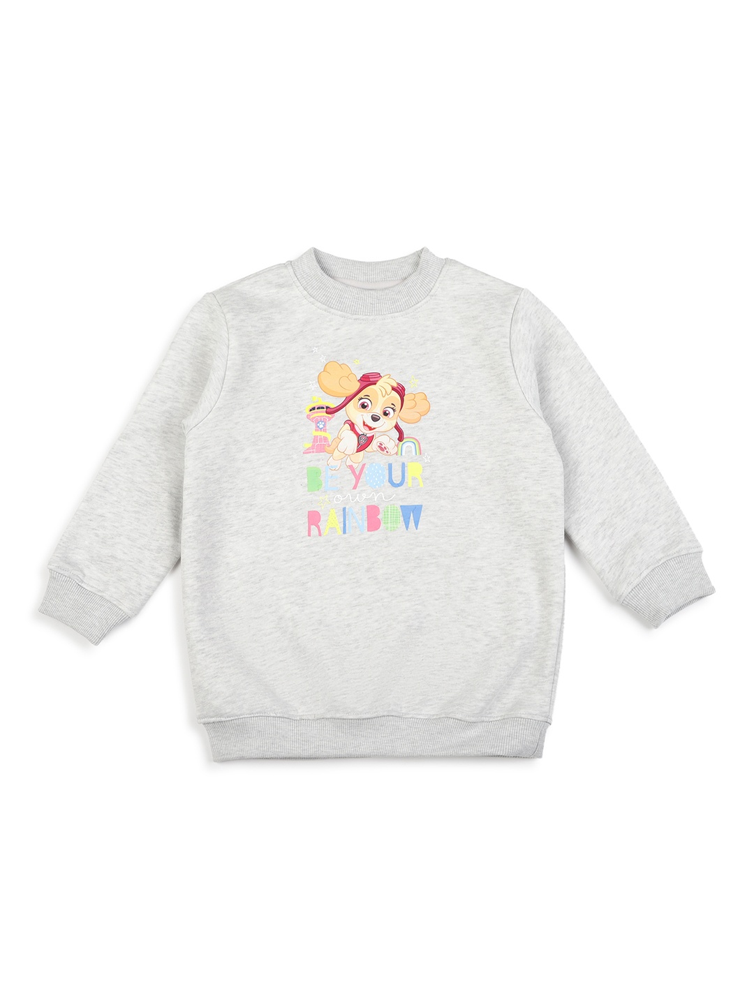 

shopbloom Kids Graphic Printed Round Neck Cotton Pullover, Grey