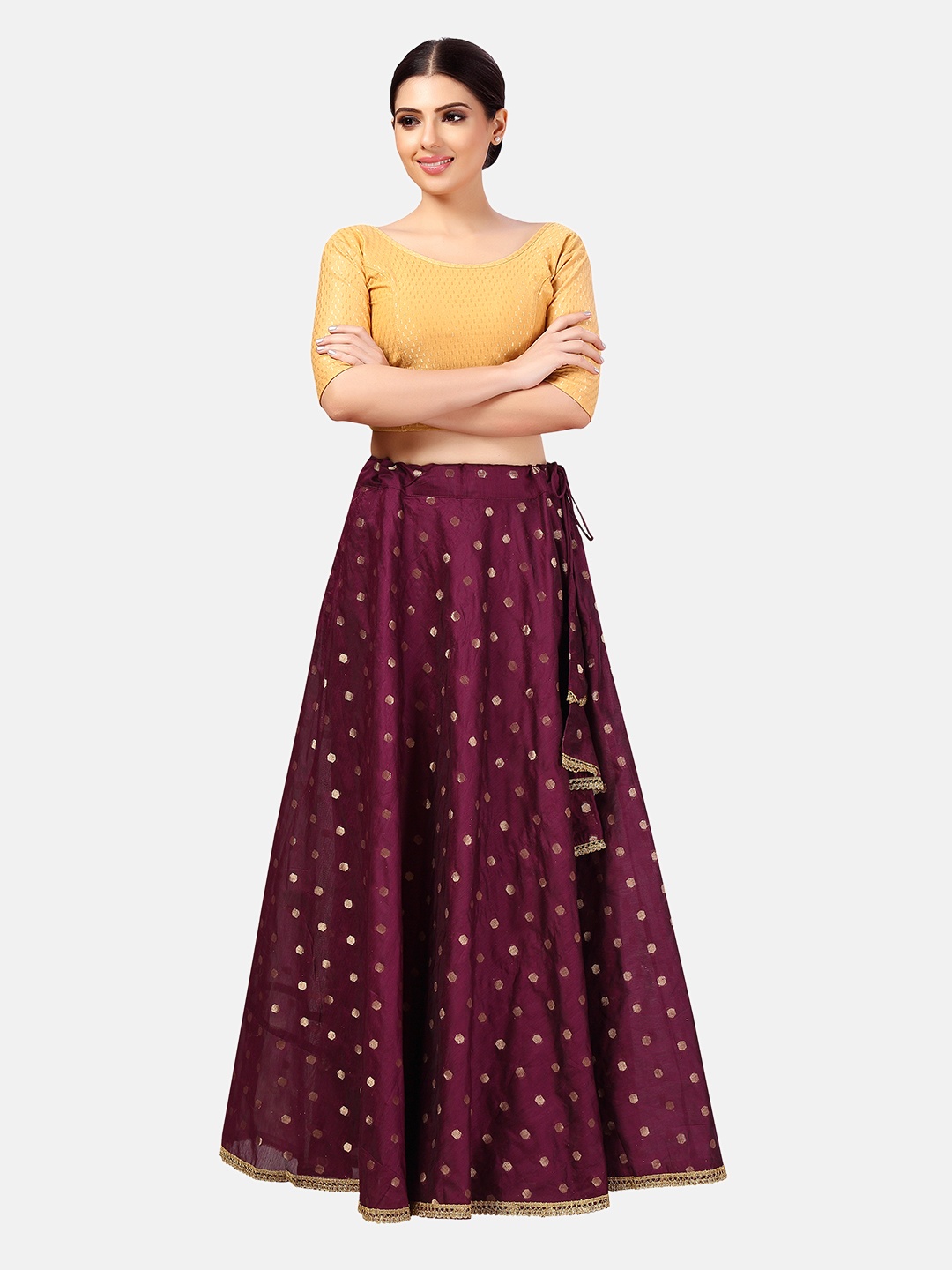 

Studio Shringaar Woven Design Maxi Skirt, Purple